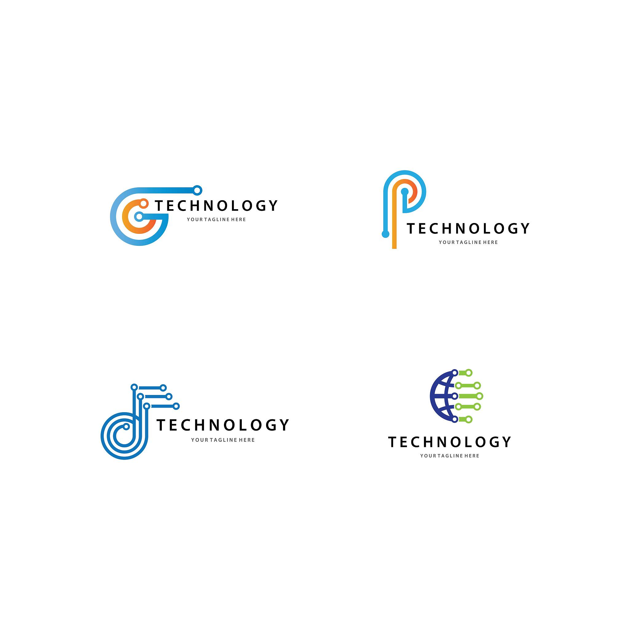 technology logo template