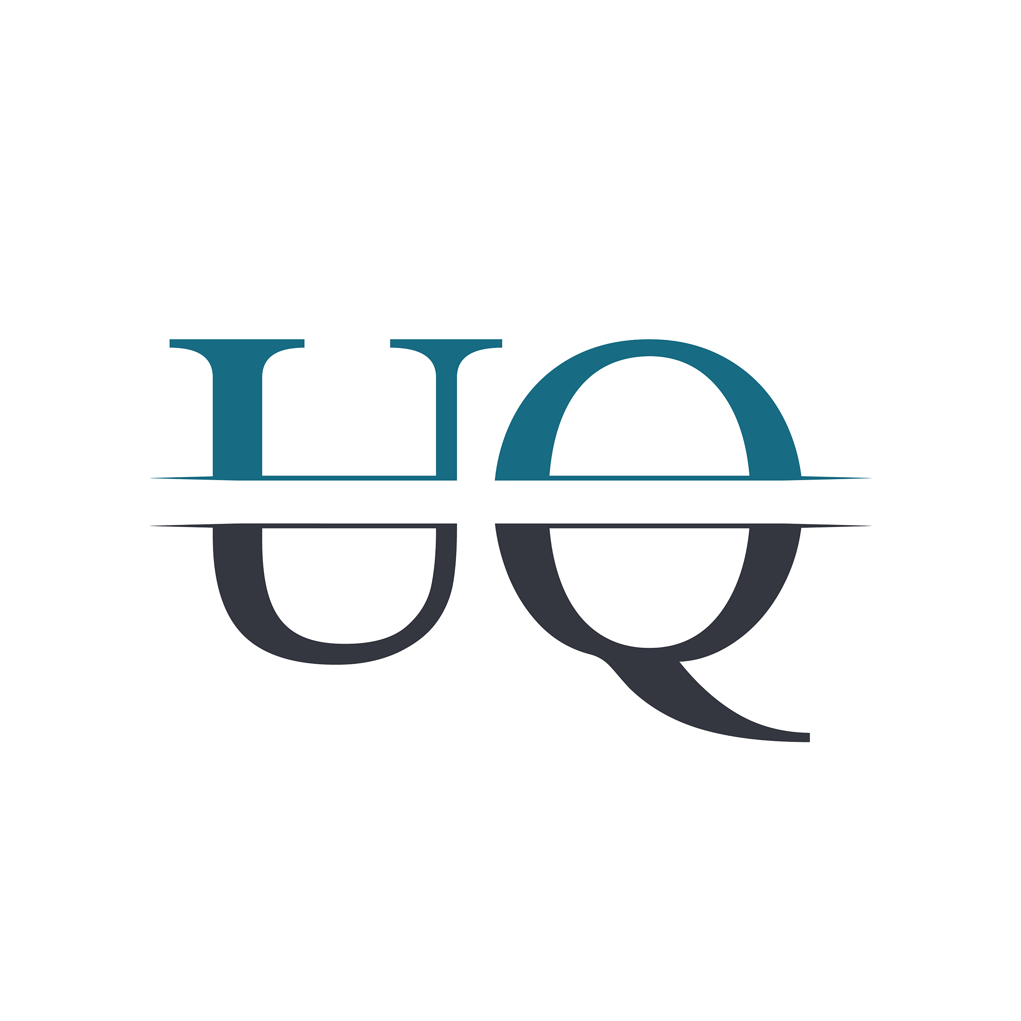 initial letter uq logo design template uq letter