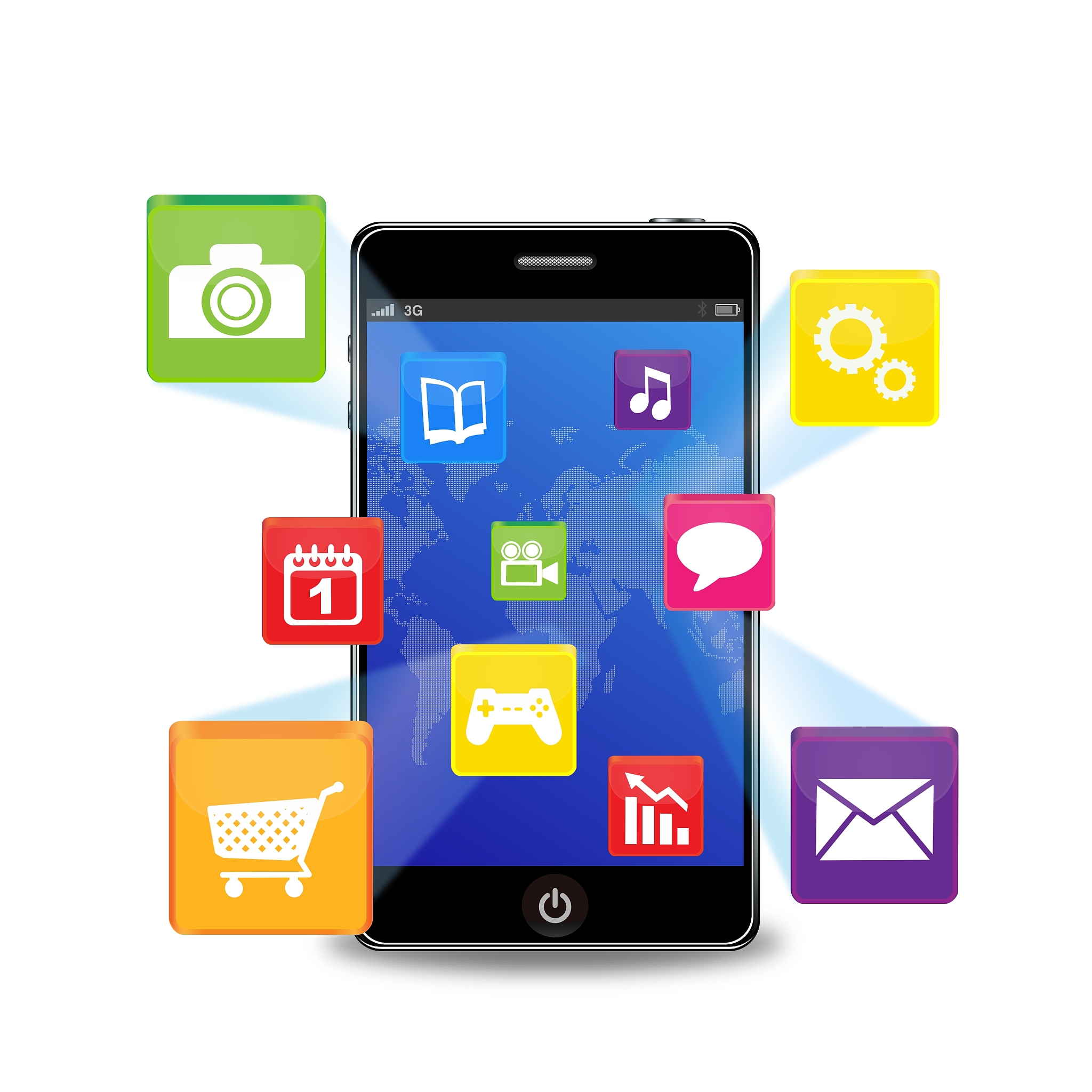 smart phone with applications