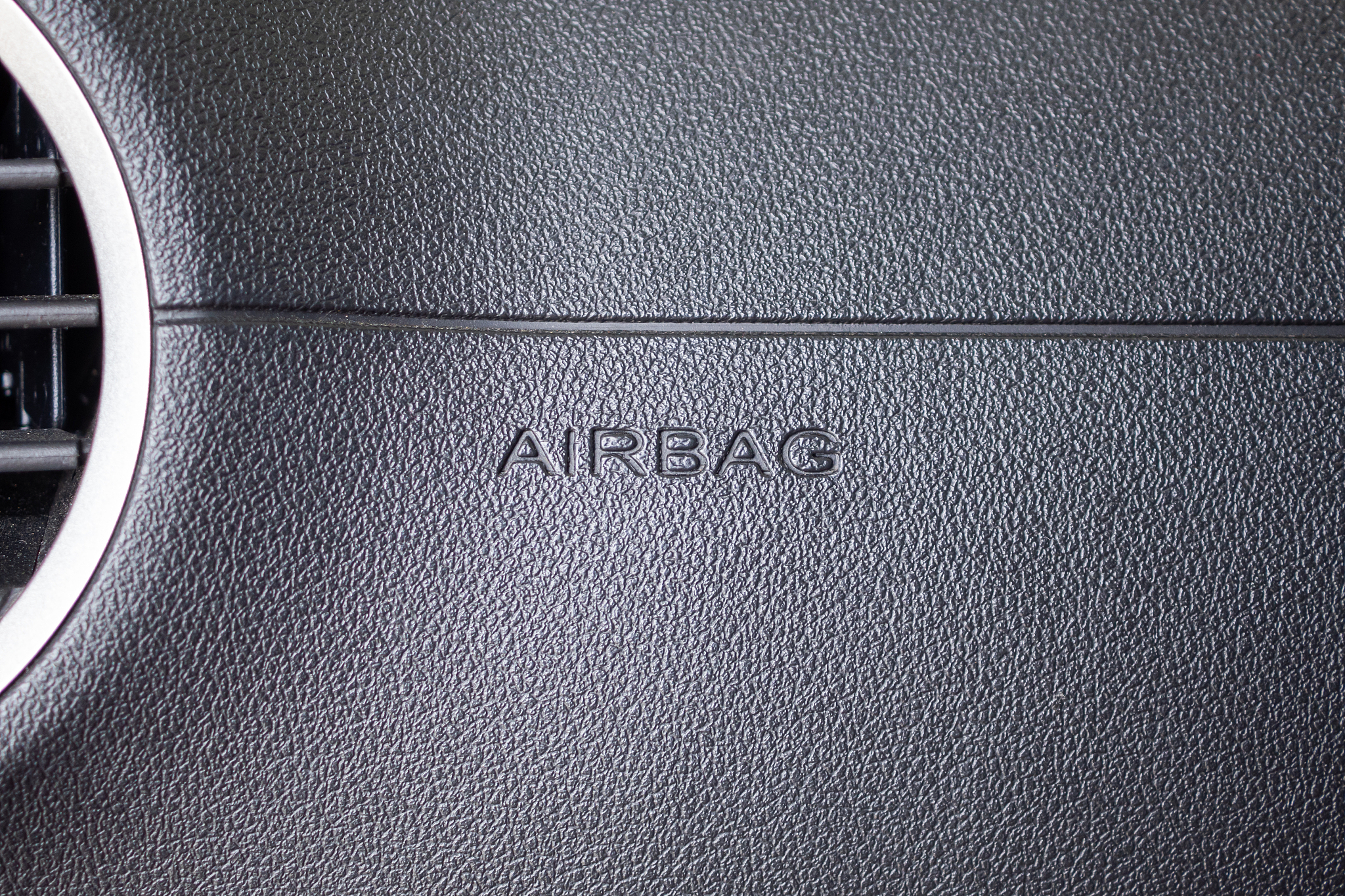 safety airbag sign in modern car