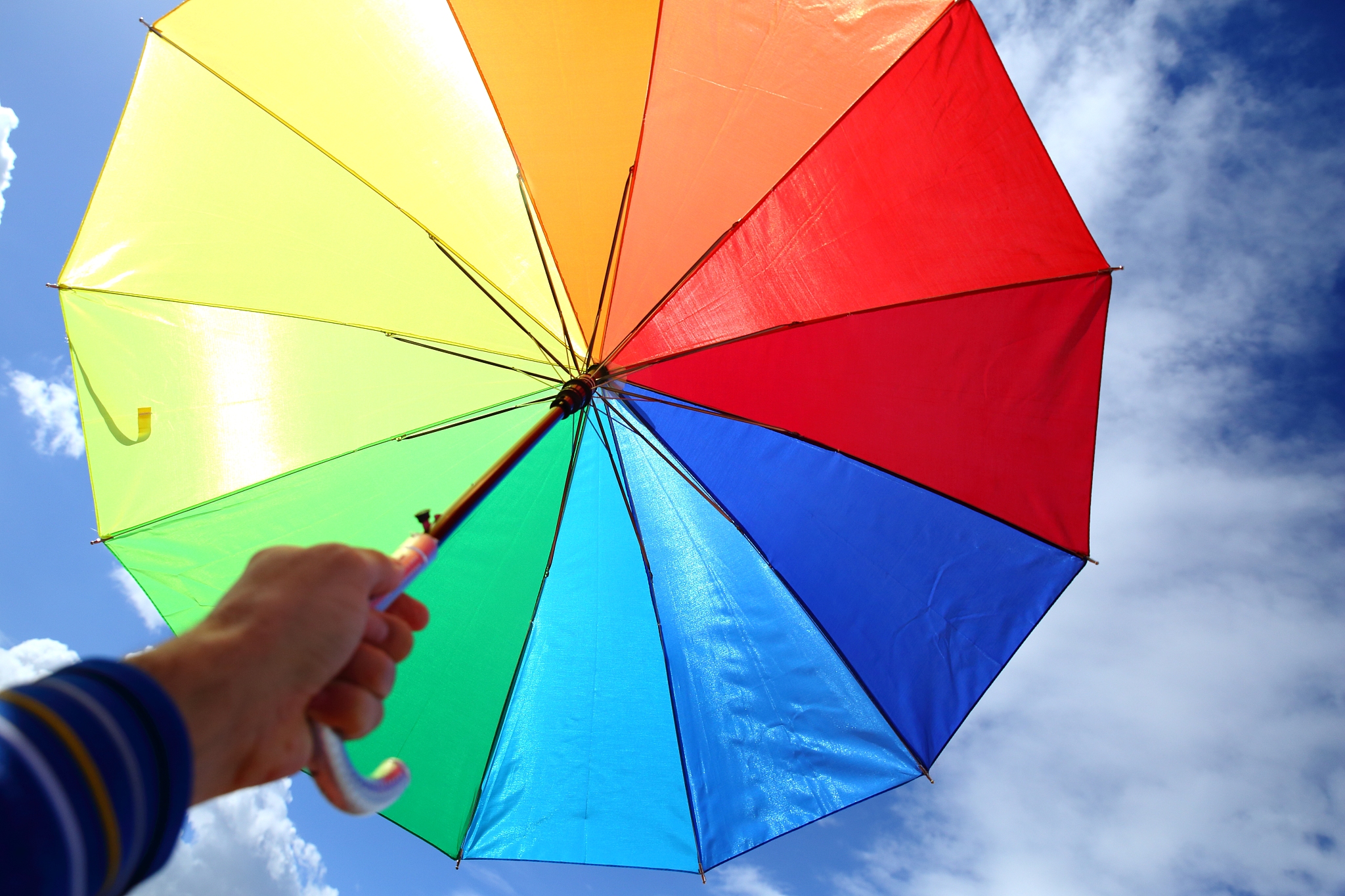 colors umbrella and sky