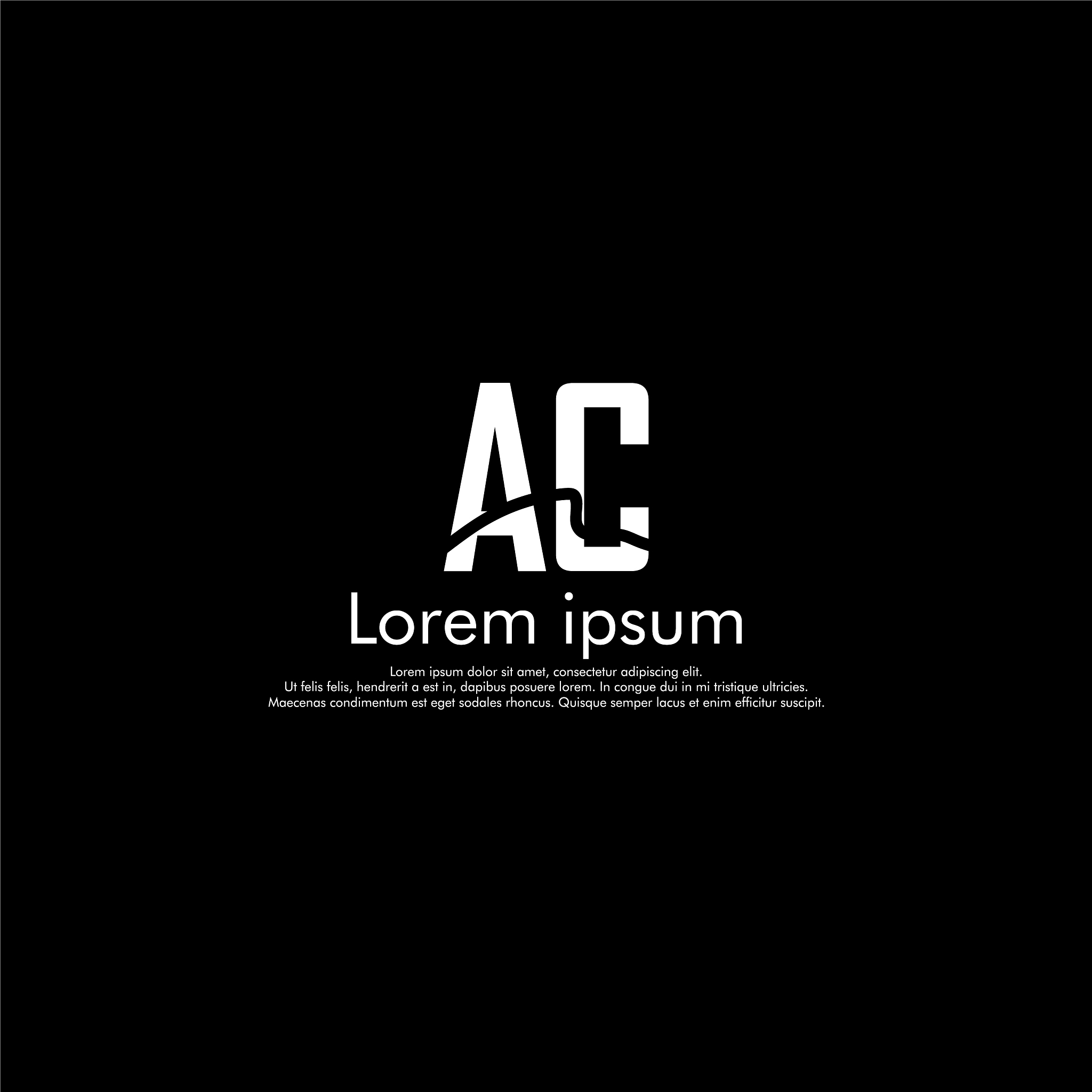 ac initial abstract logo concept for your company