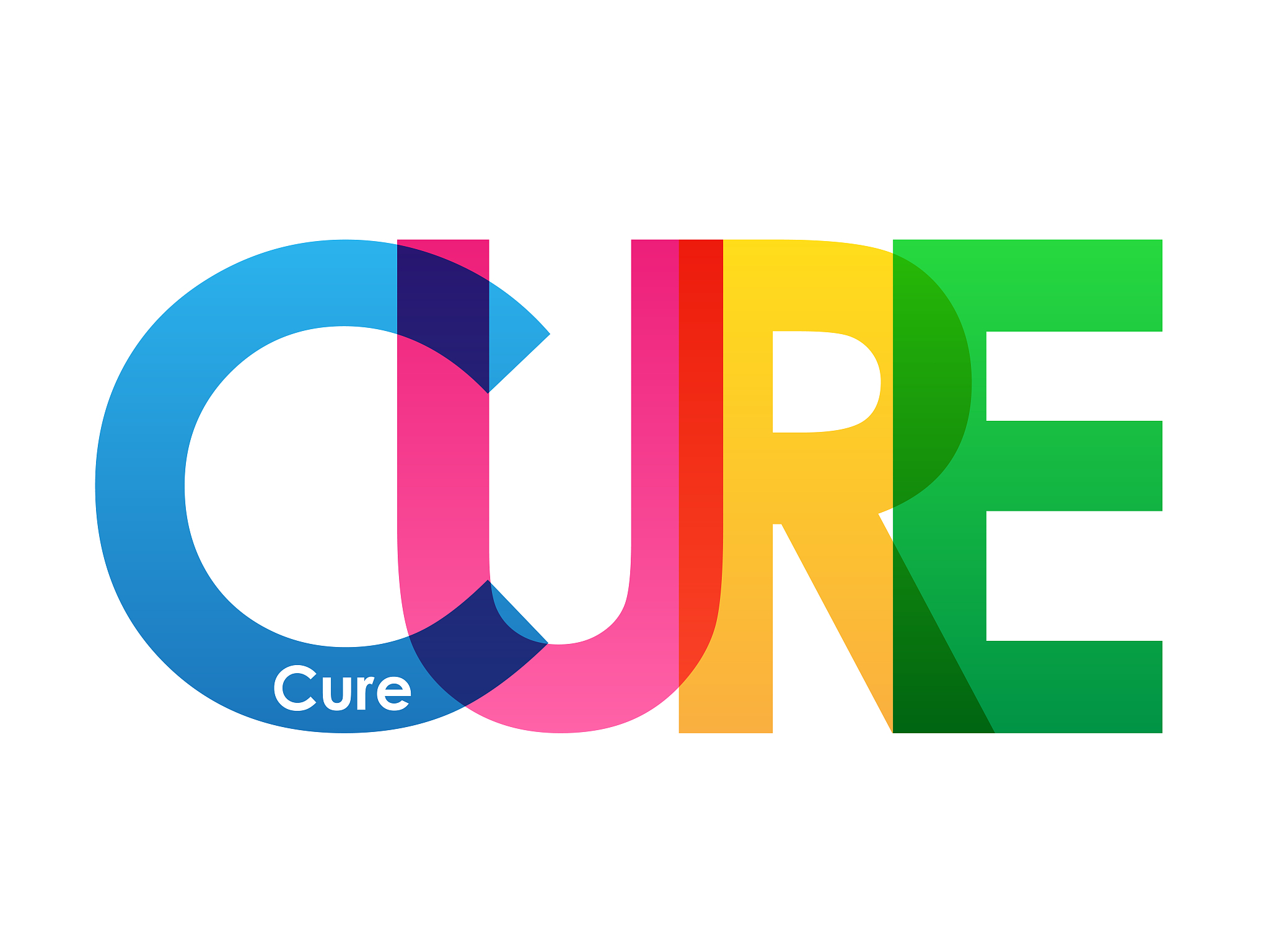 cure colorful typography banner
