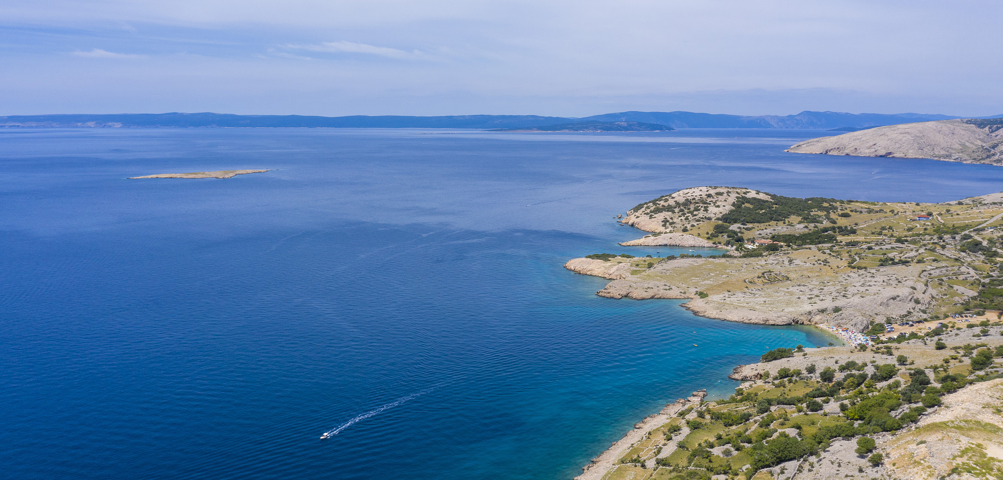 krk island in croatia, aerial view