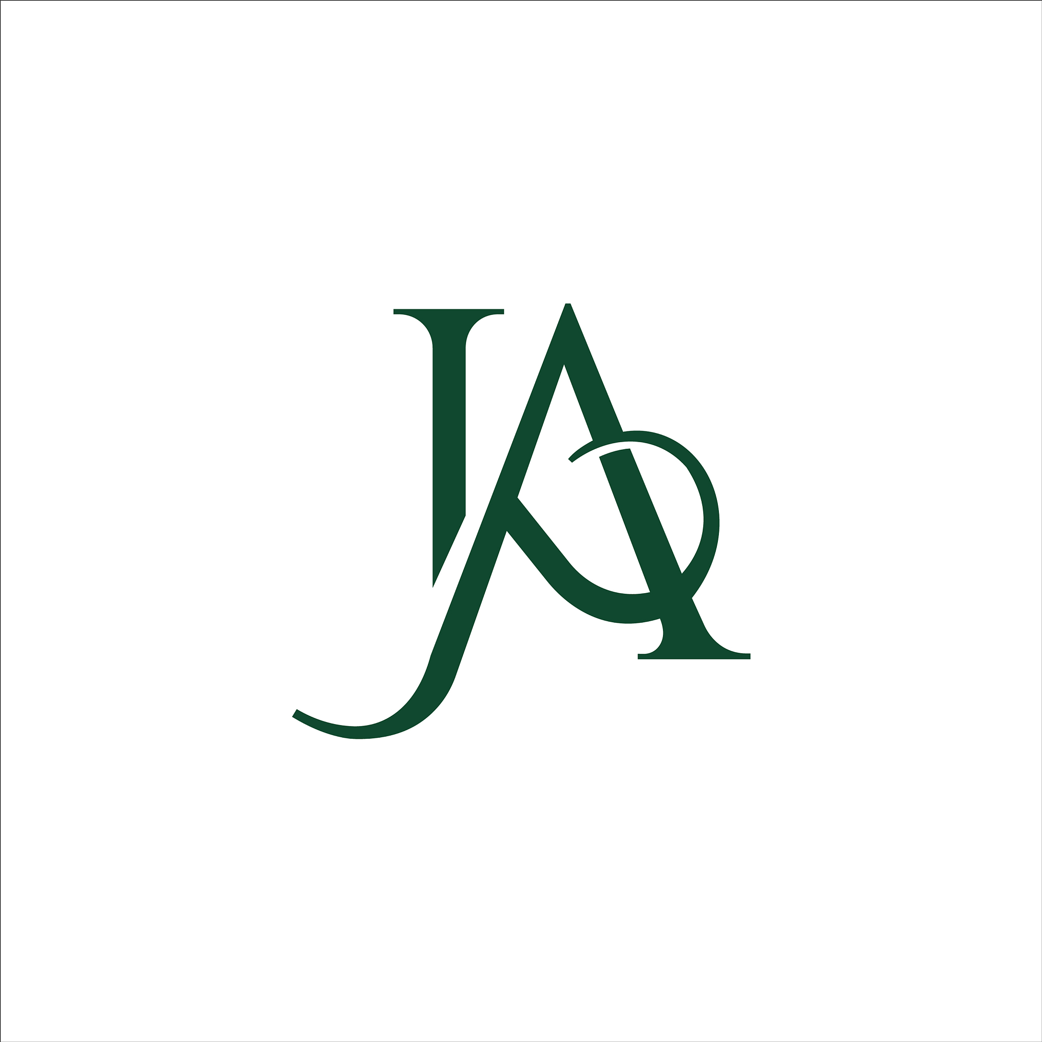 initial letter ja or aj logo design template