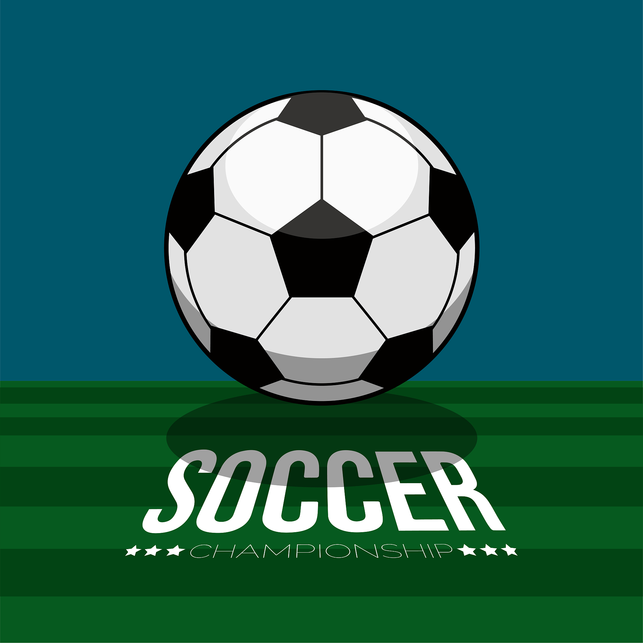 isolated soccer poster