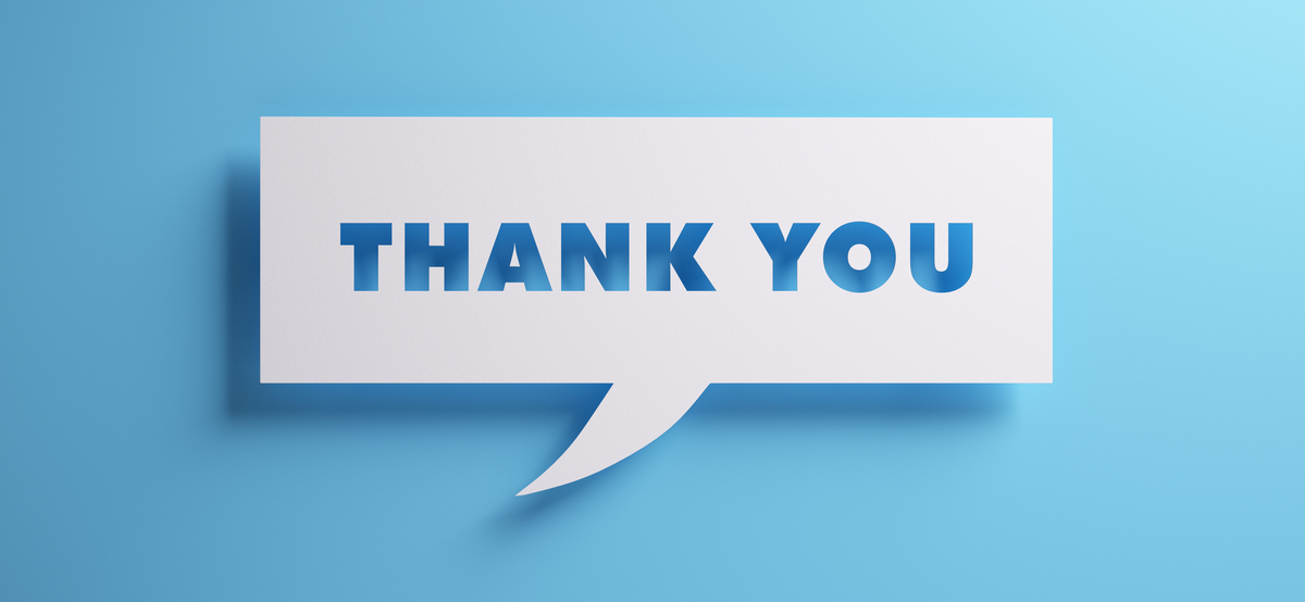 Thank you again for your business and we look forward to continuing to serve you in the future