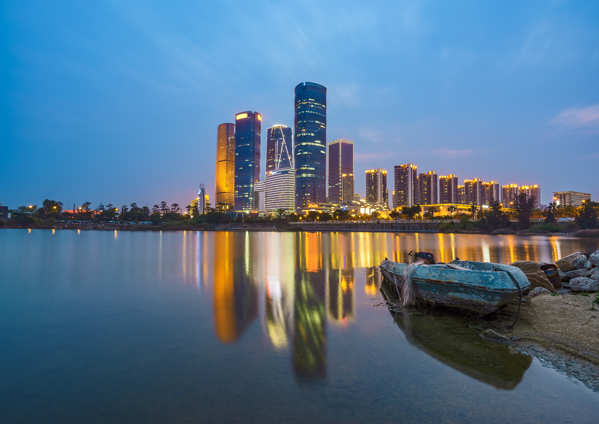 中国福建厦门会展中心夜景
