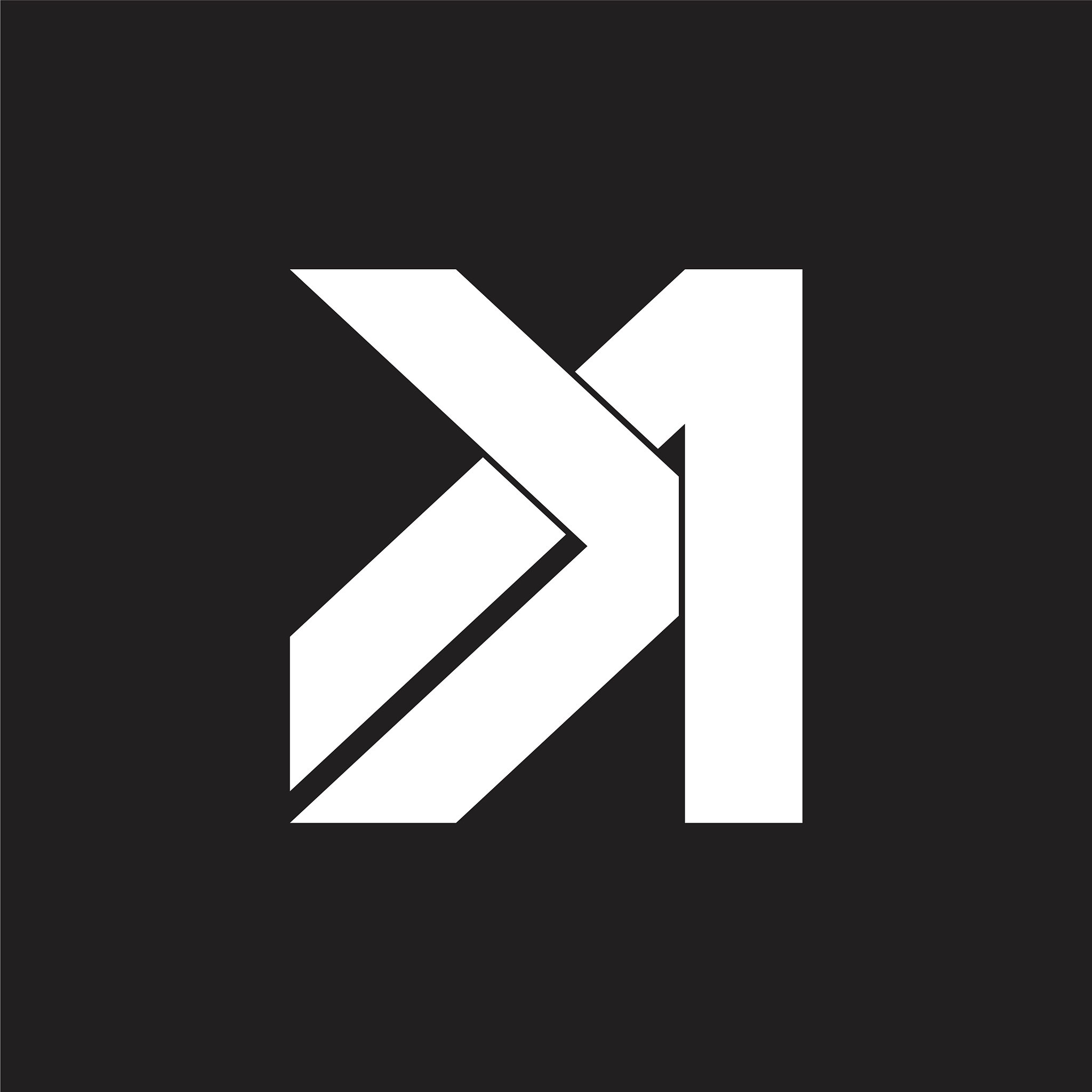 letter a arrow geometric logo