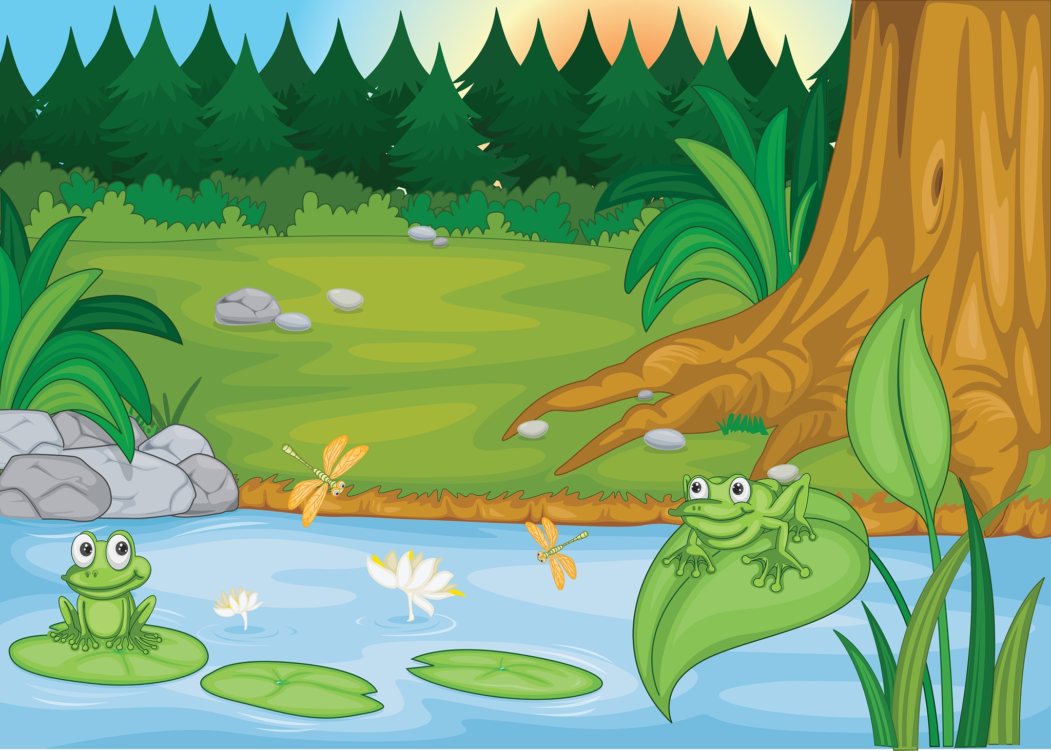 三个经典童话故事：小蝌蚪找妈妈、小兔子和乌龟比赛、小狗找朋友