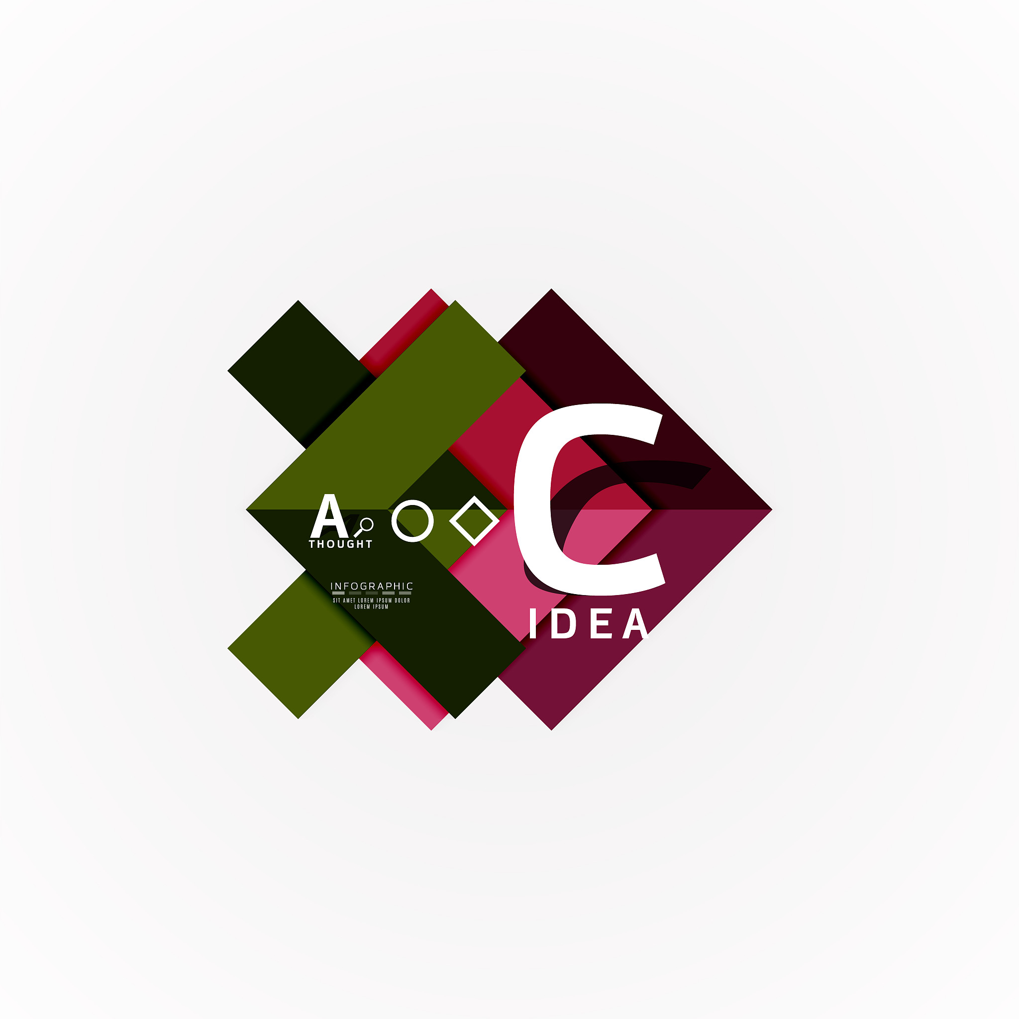 vector infographic options banner, paper style design