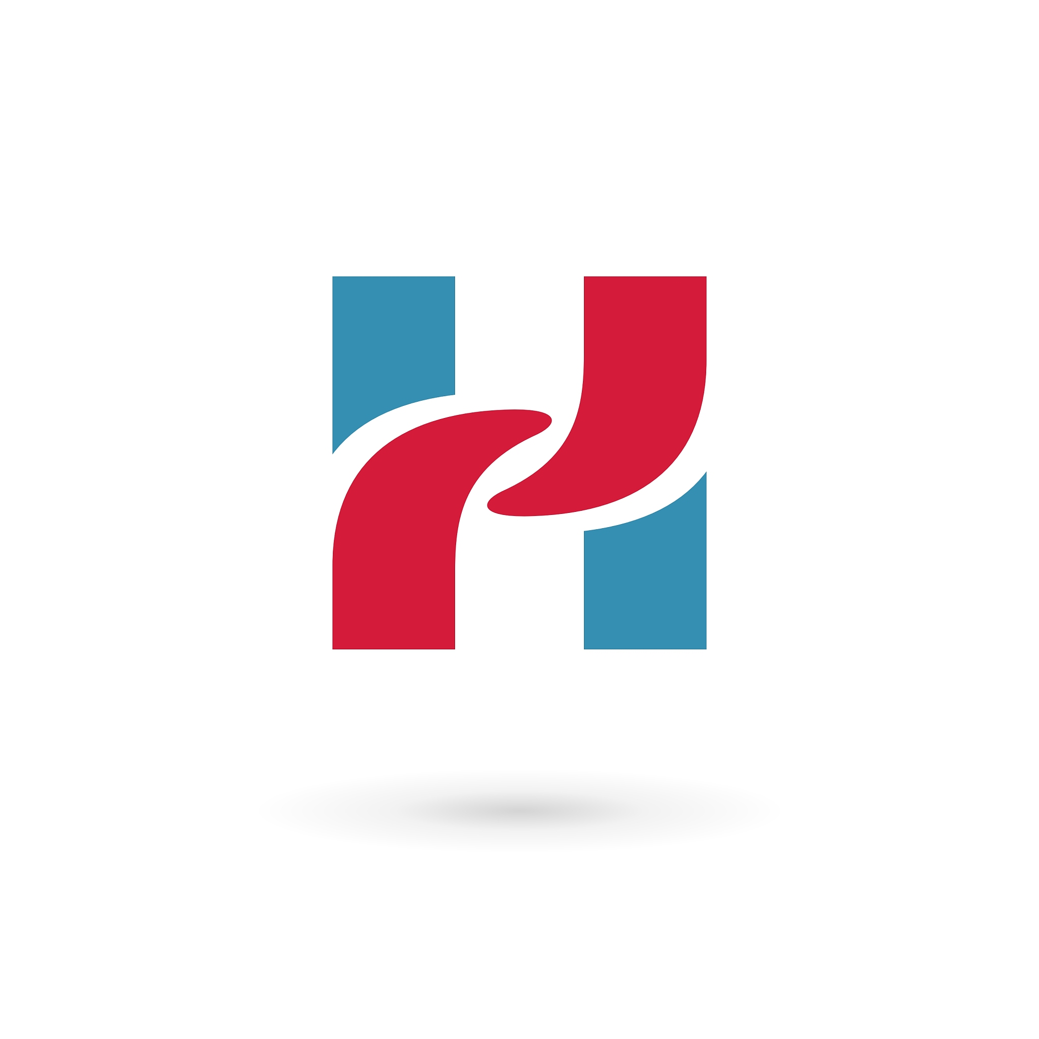 letter h logo icon design template elements