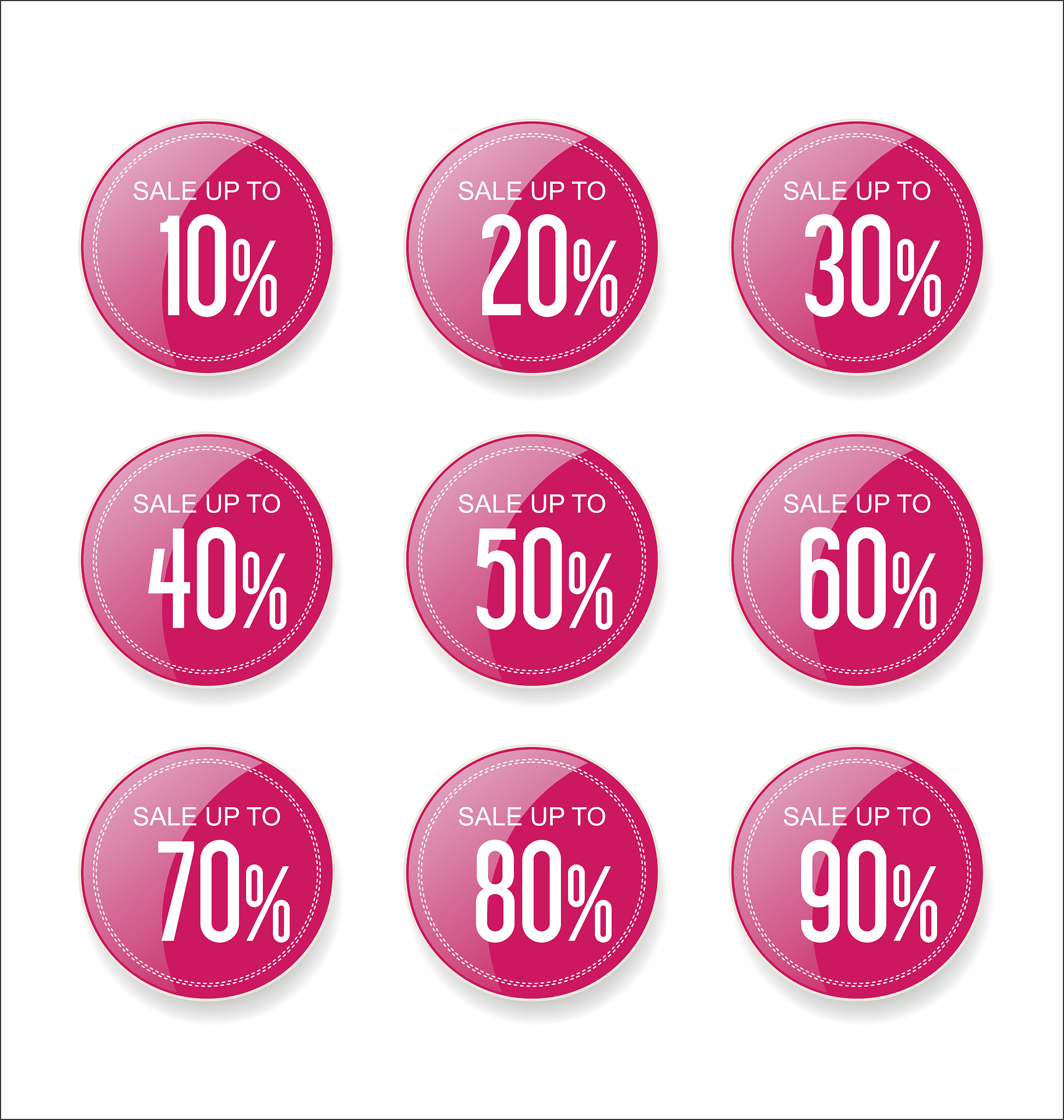 discount sale stickers collection