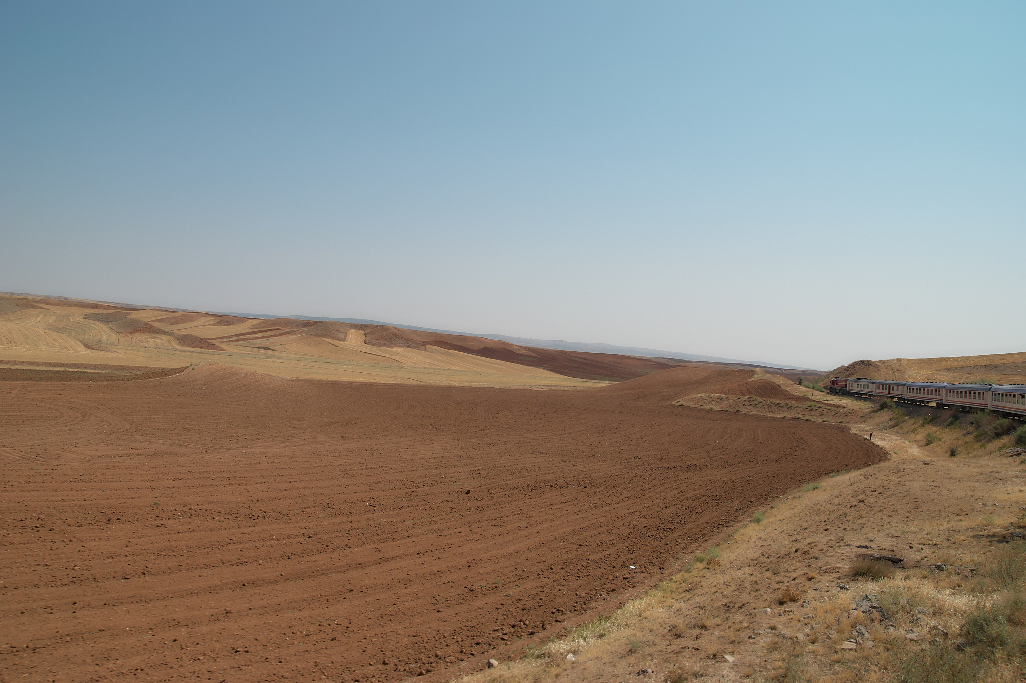 turkish train moving from ankara to kayseri