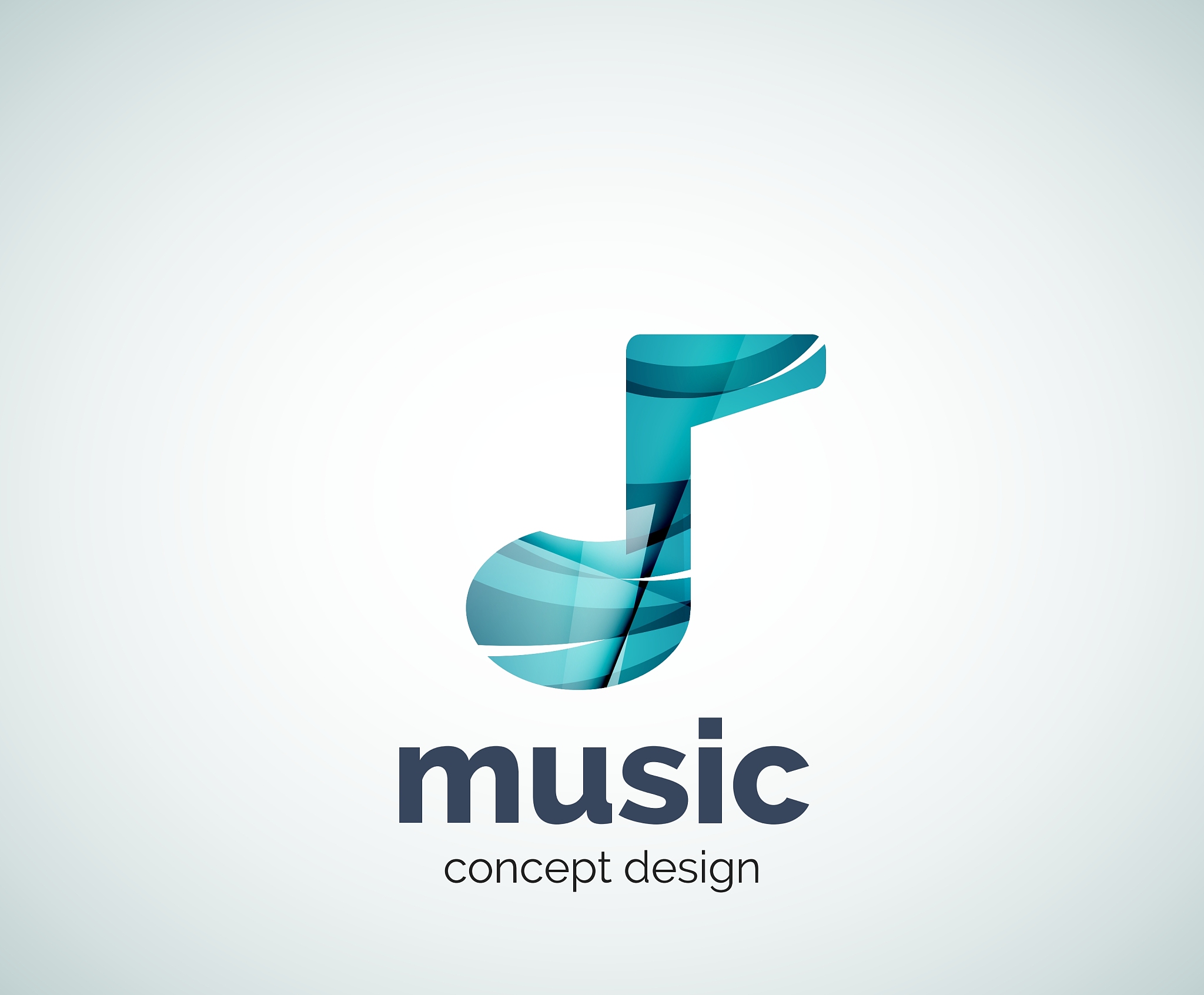 music note logo template