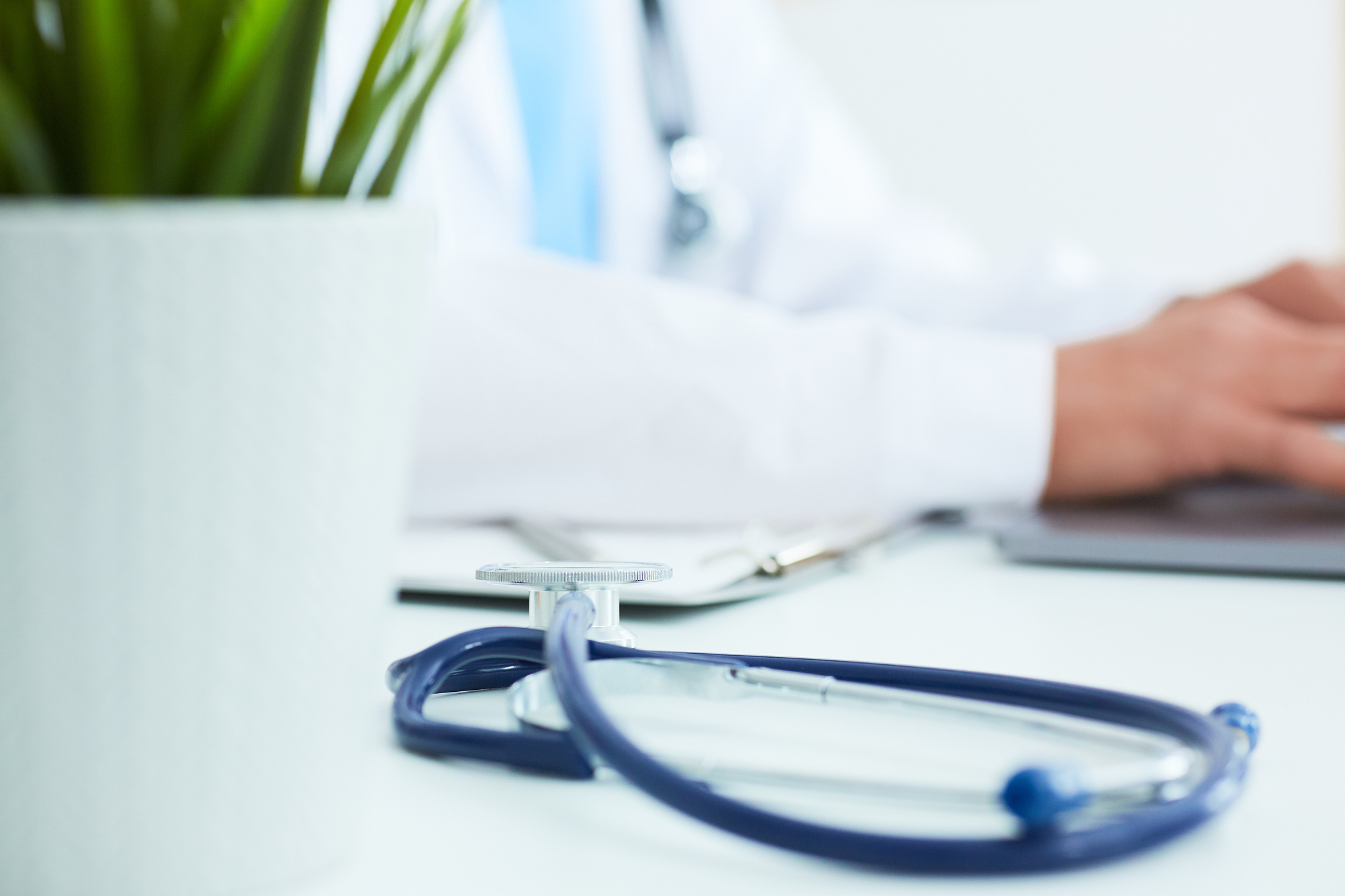 male doctor, medical students or surgeon using laptop during the