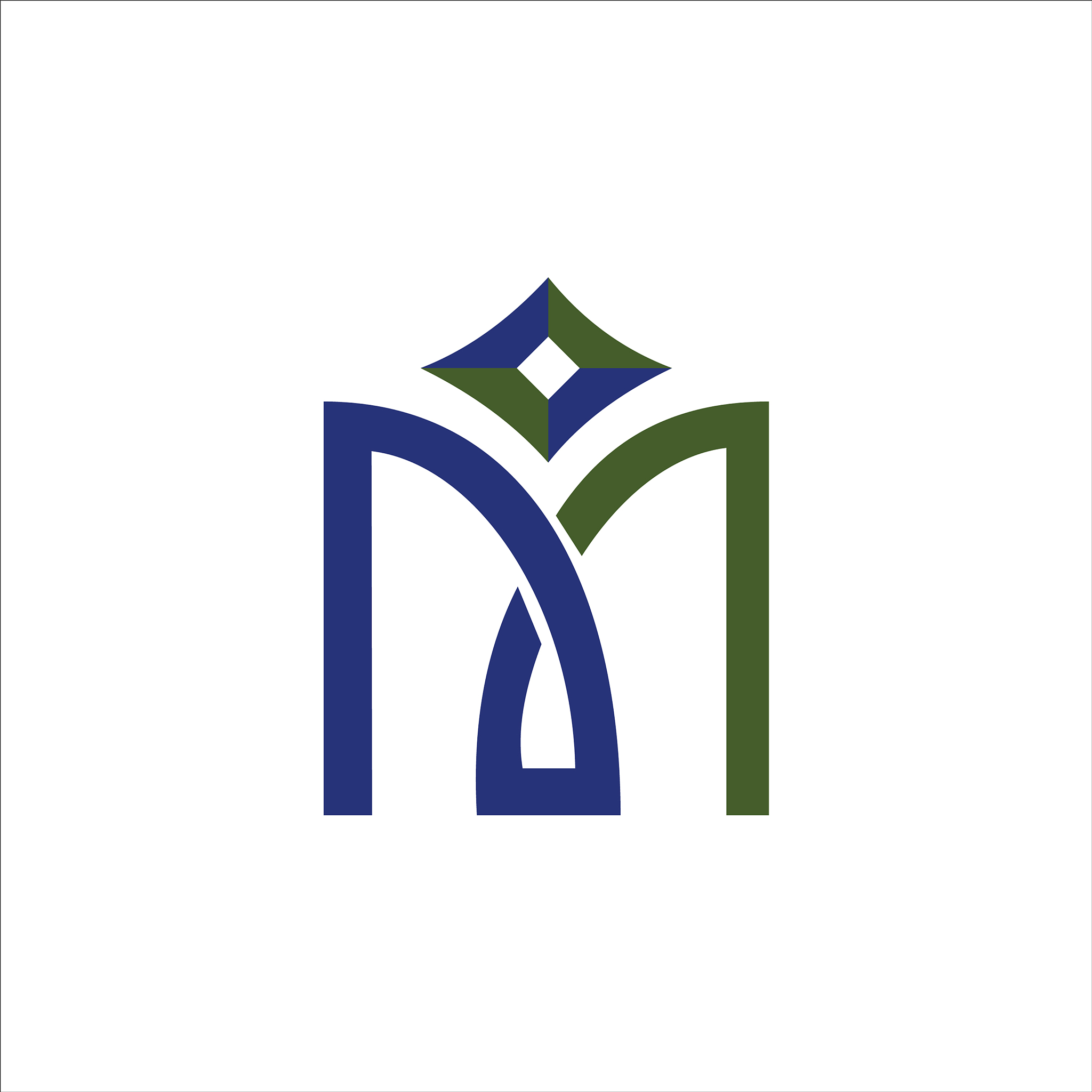 initial letter mi or im logo design template