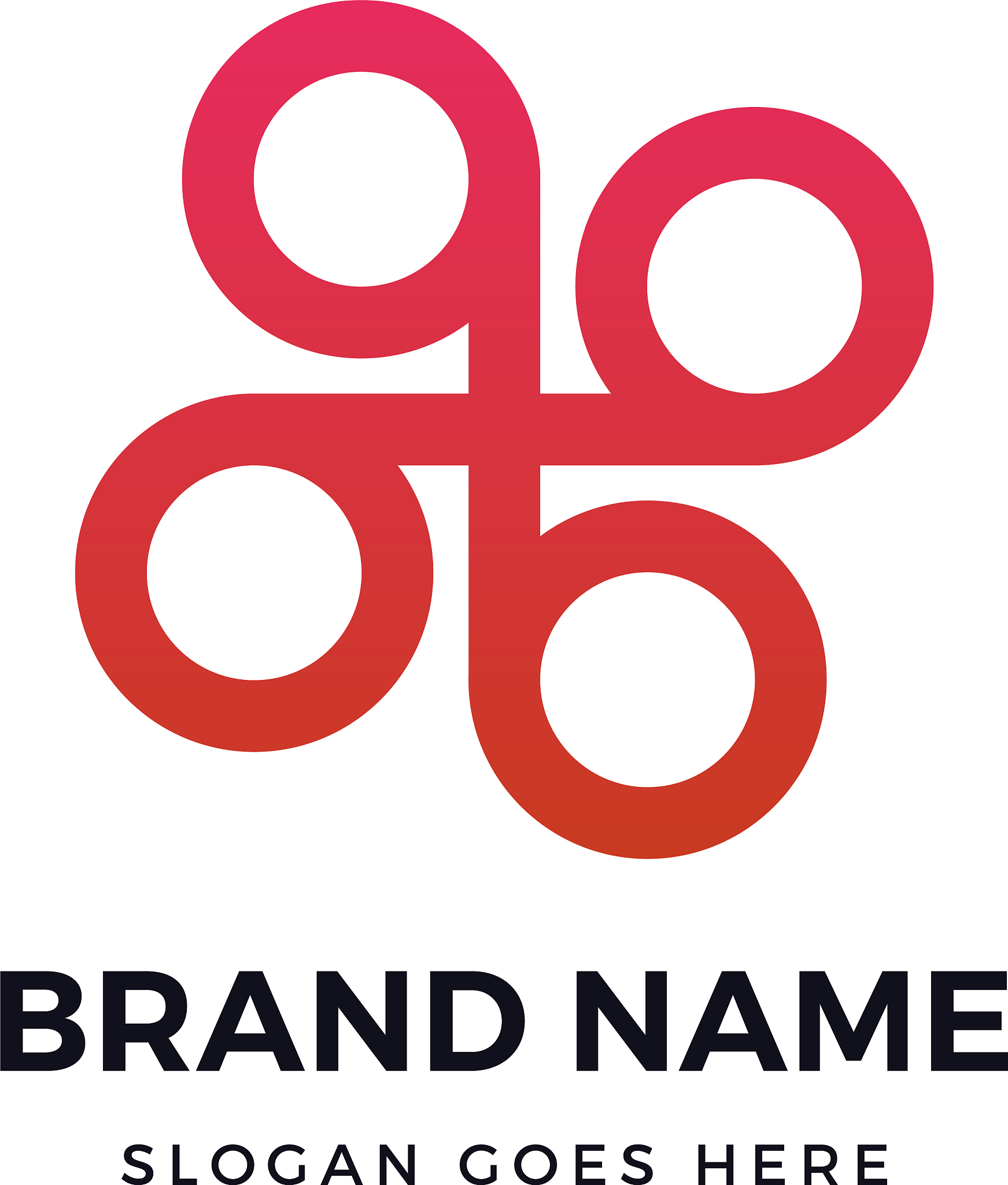 abstract connect network logo design