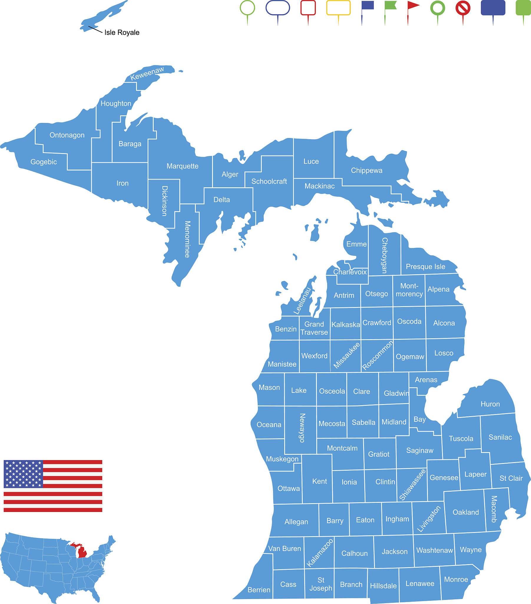 map of michigan