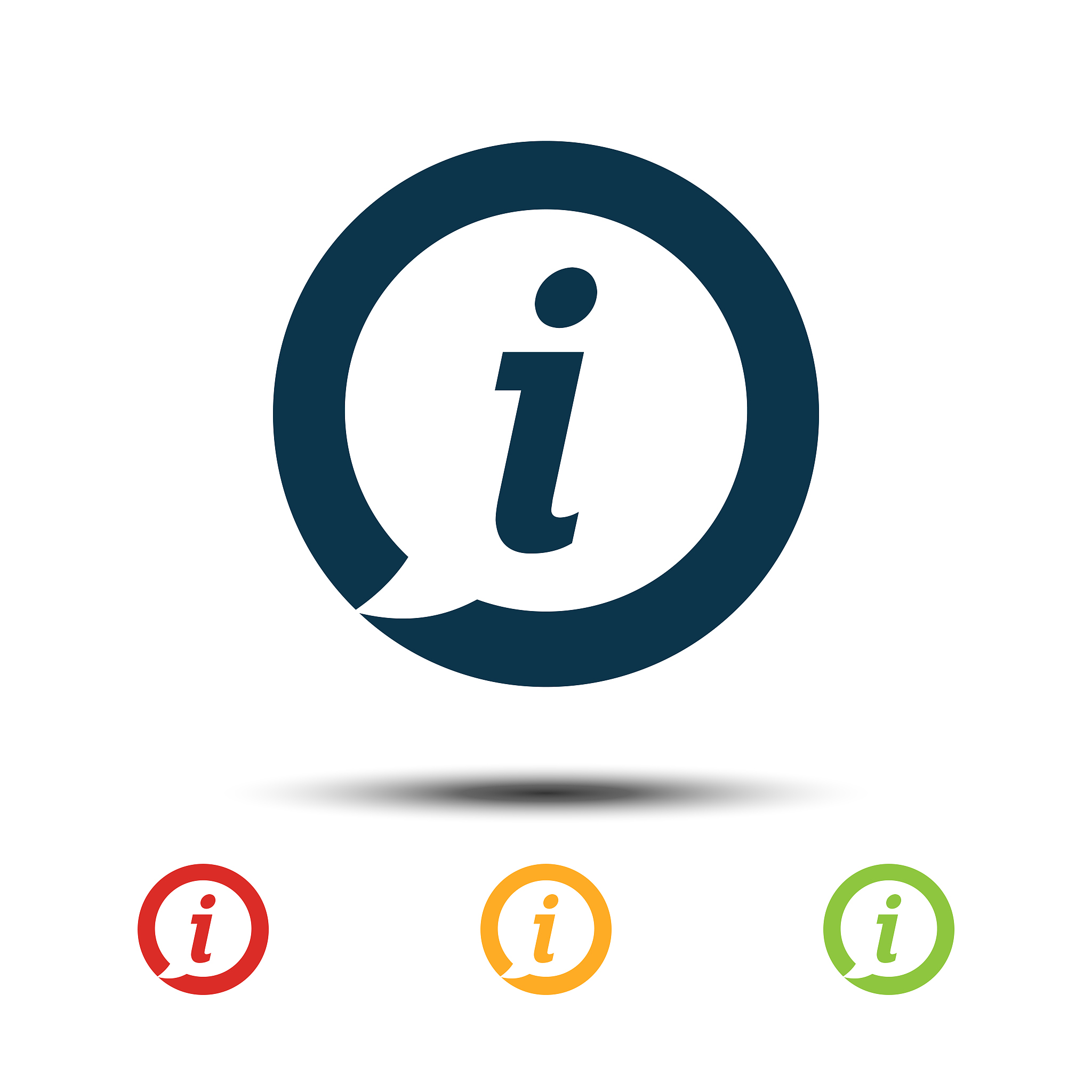 set information square icon vector logo template