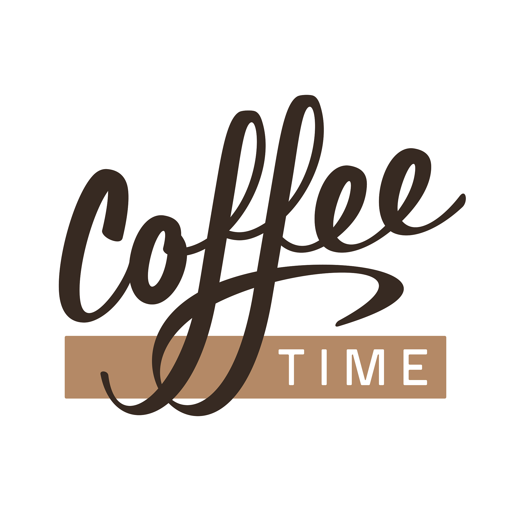 coffee lettering logo sign letters vector illustration