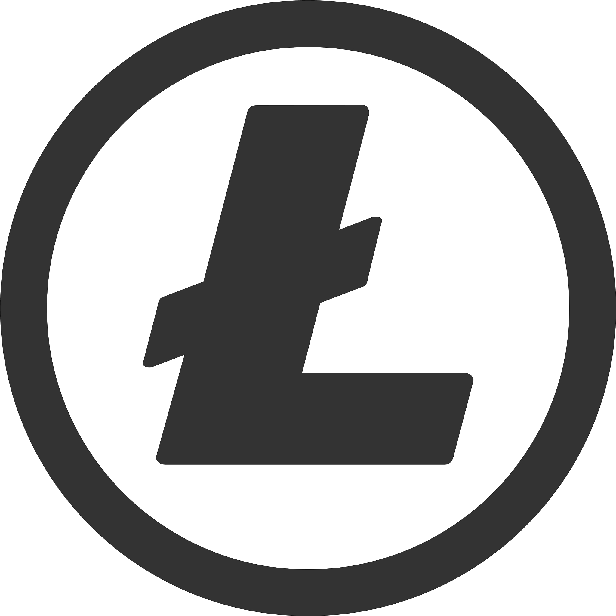 litecoin coin flat icon