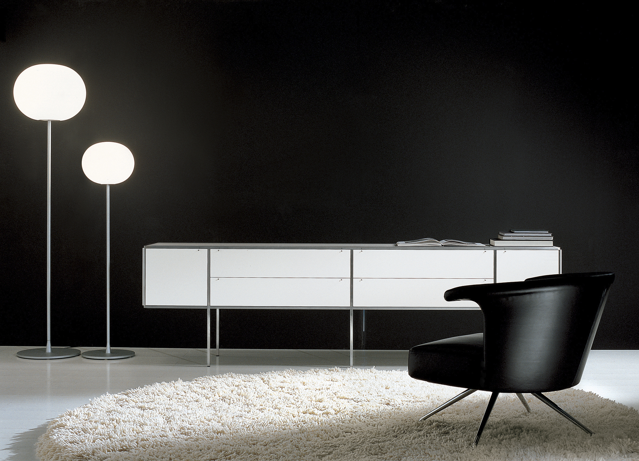 the interior of a modern style living room