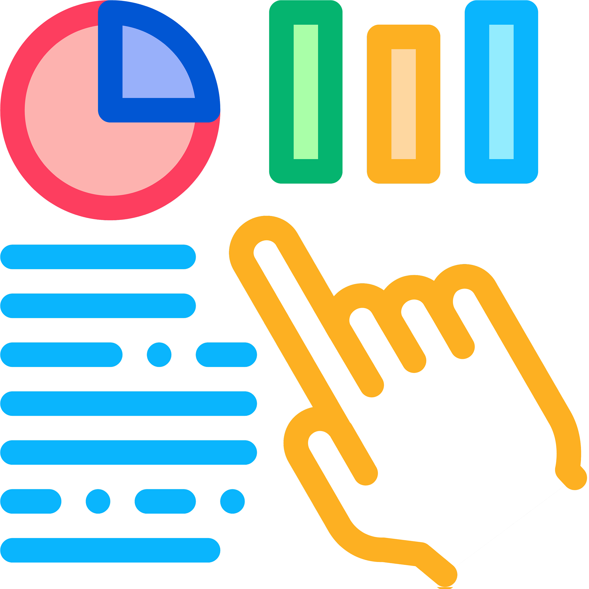 statistician assistant hand icon thin line