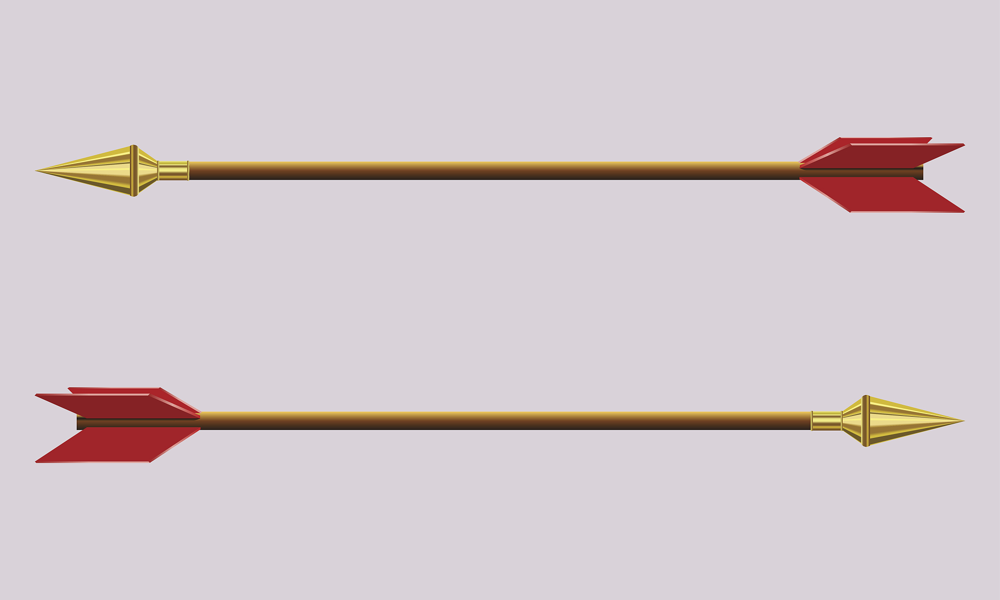 the arrow with a gold tip