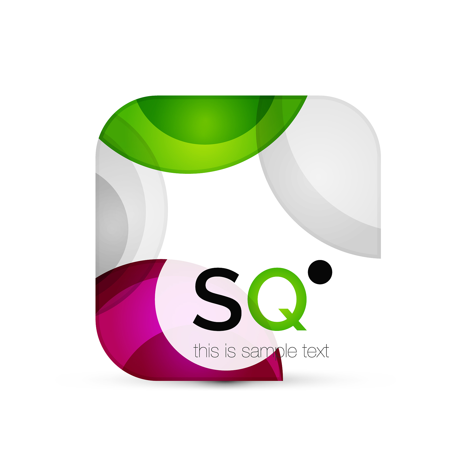 square geometric abstract business emblem