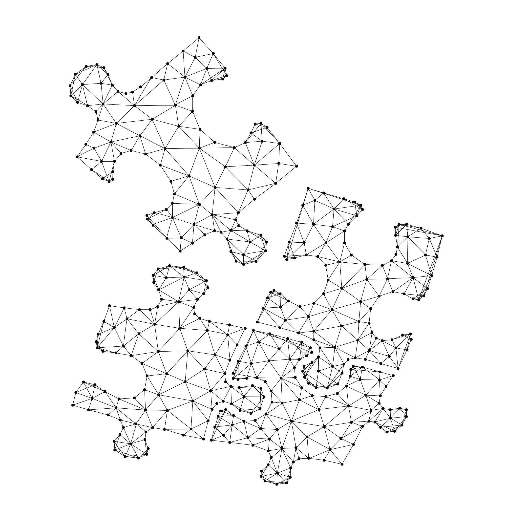 puzzle teamwork from abstract futuristic polygonal black lines a