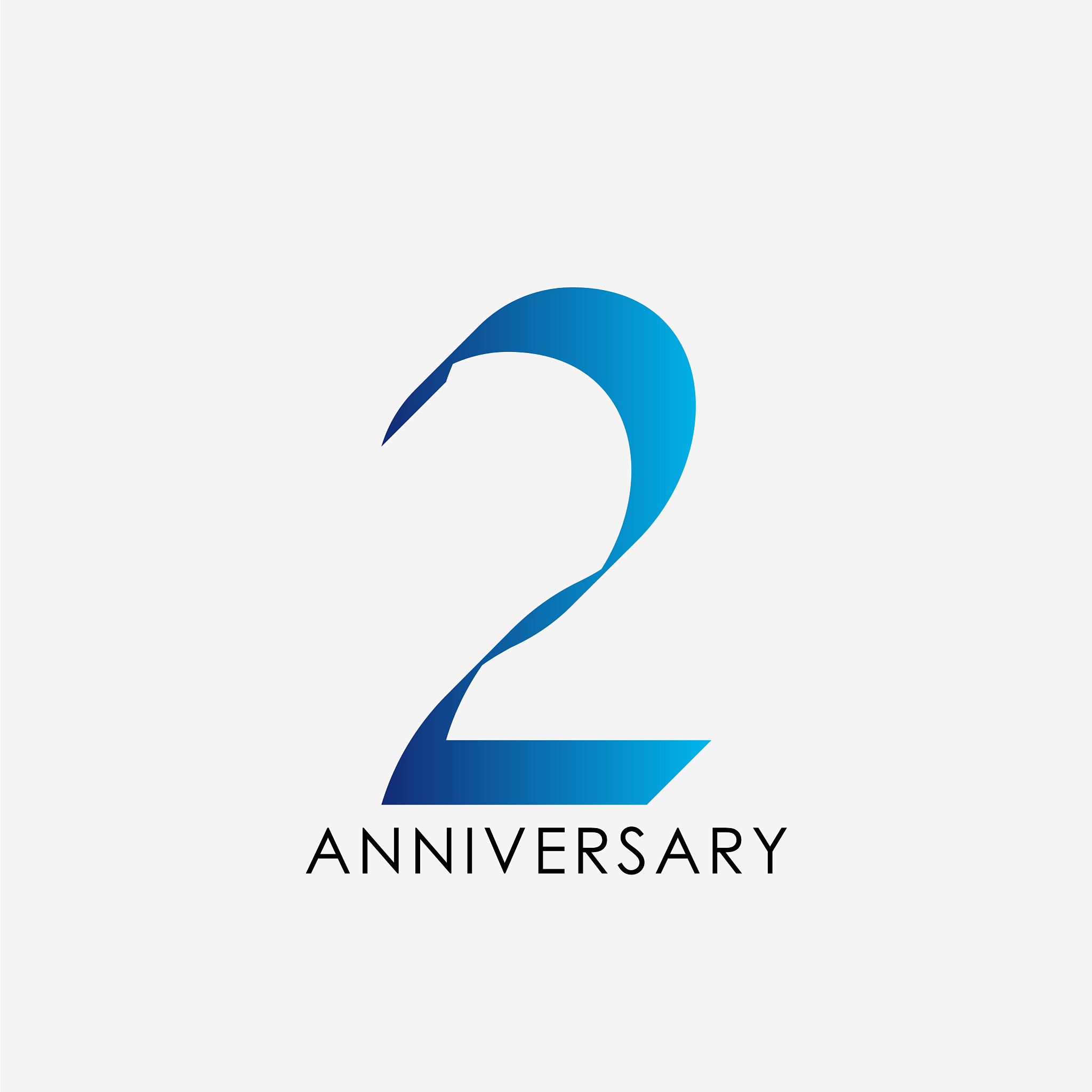 2 years anniversary celebration template design