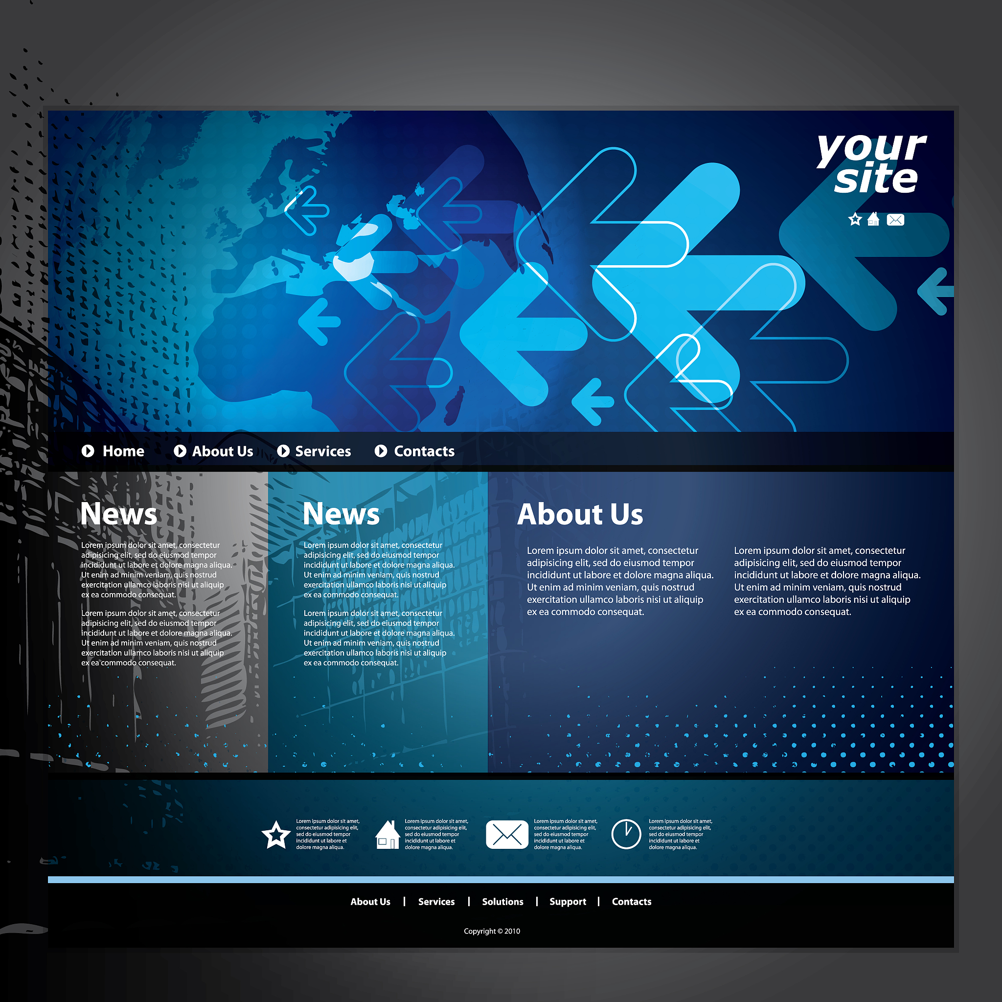 one page business website template