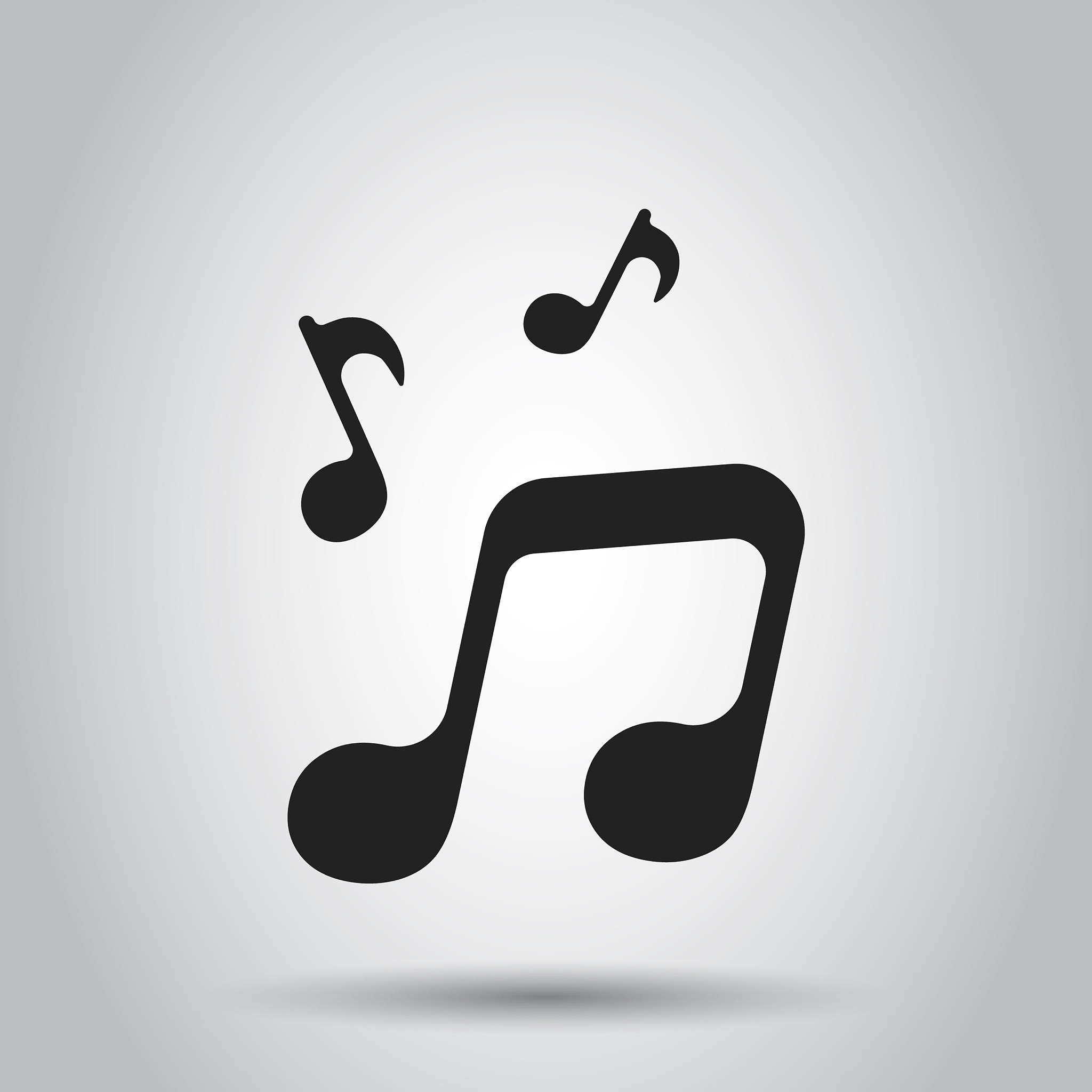 music icon sound note business simple flat