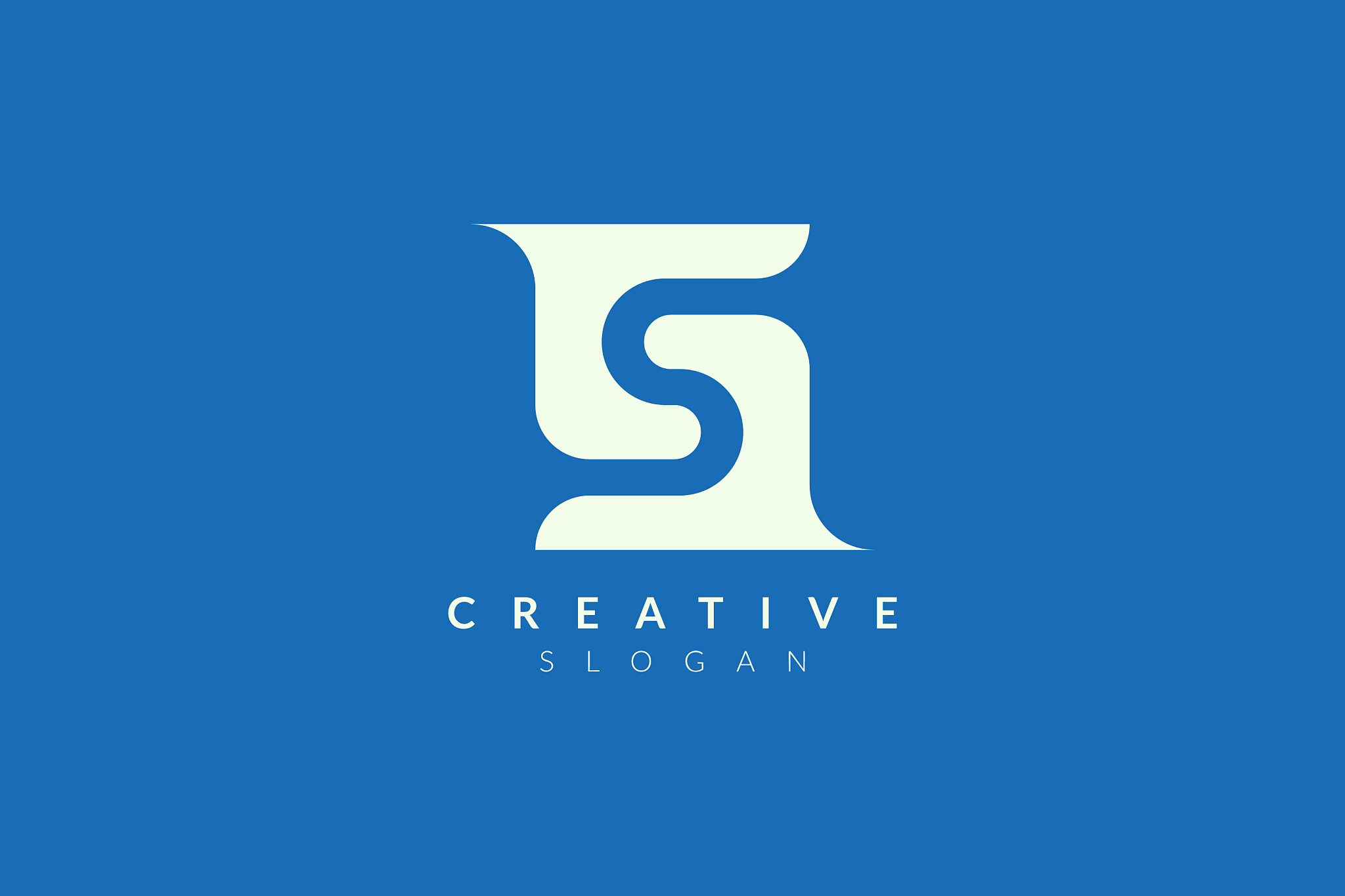 design an abstract letter s logo minimalist and