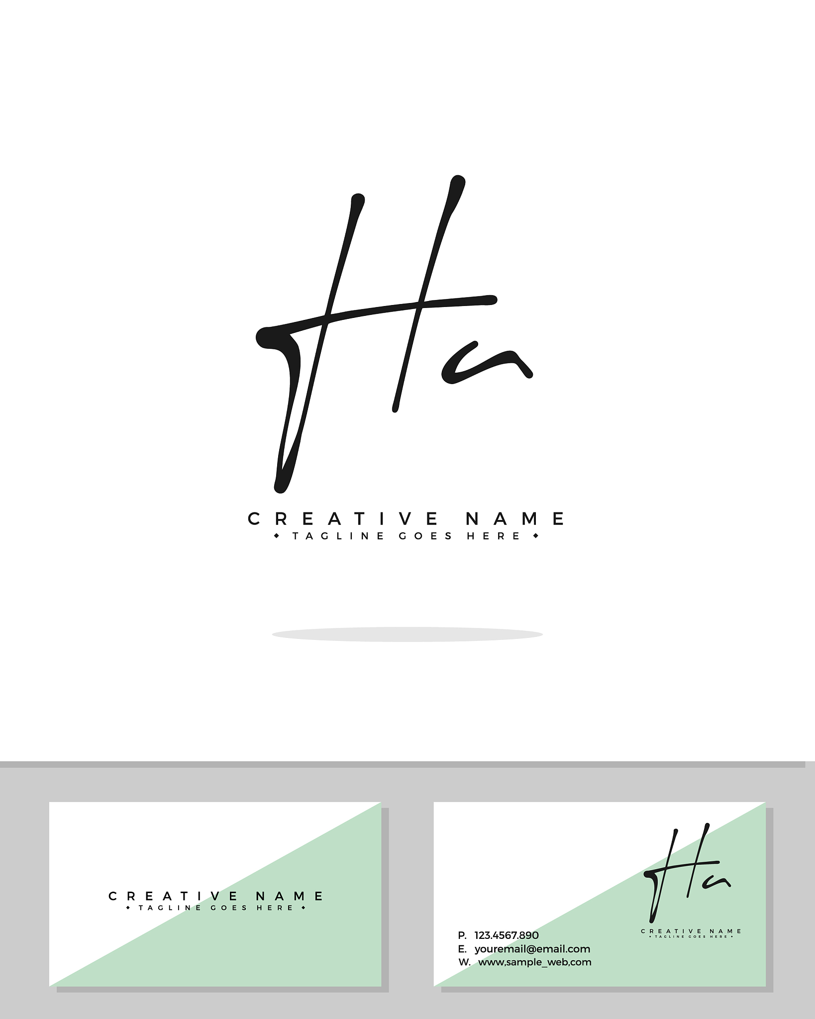 h a ha initial logo signature handwriting