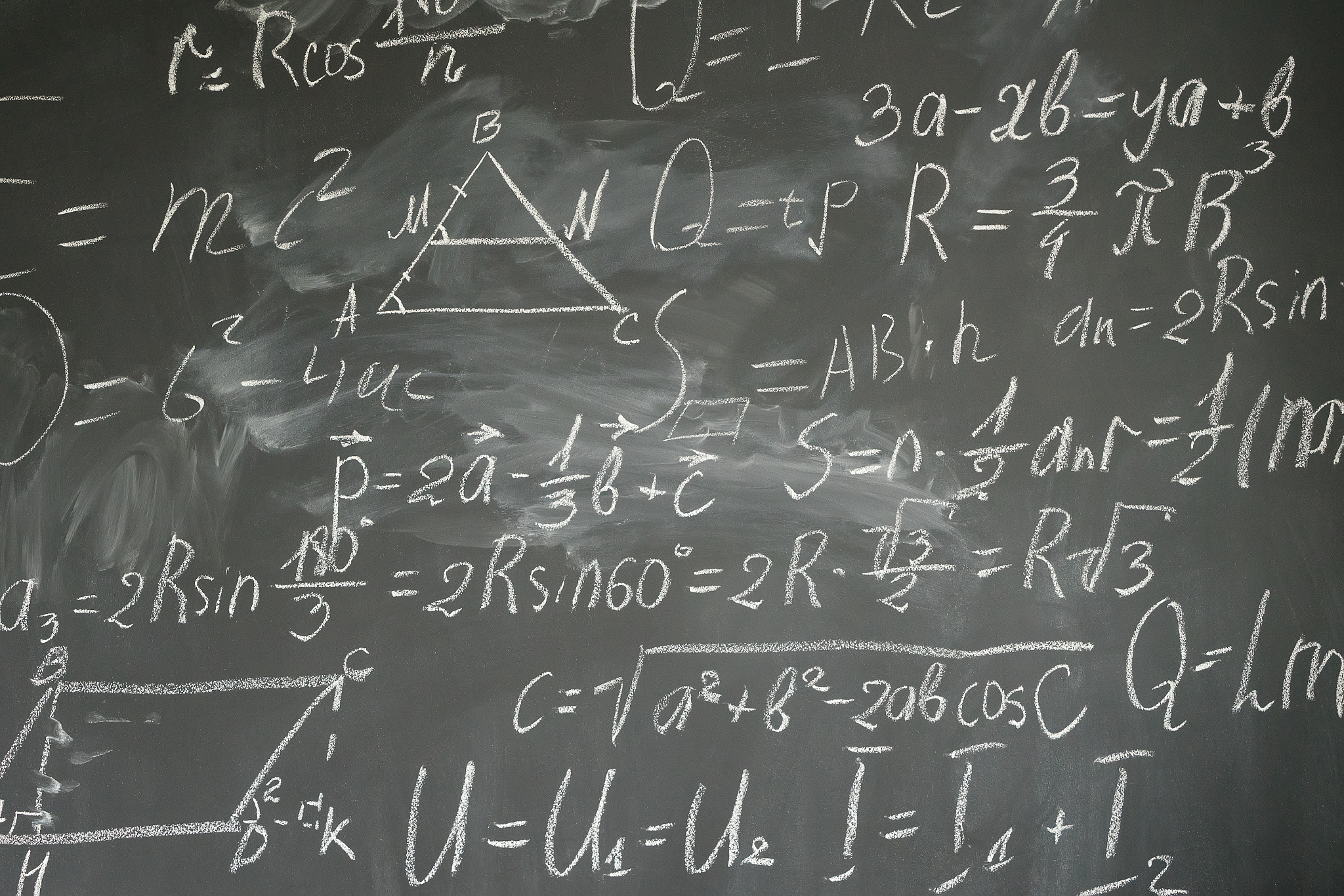 math formulas on black board