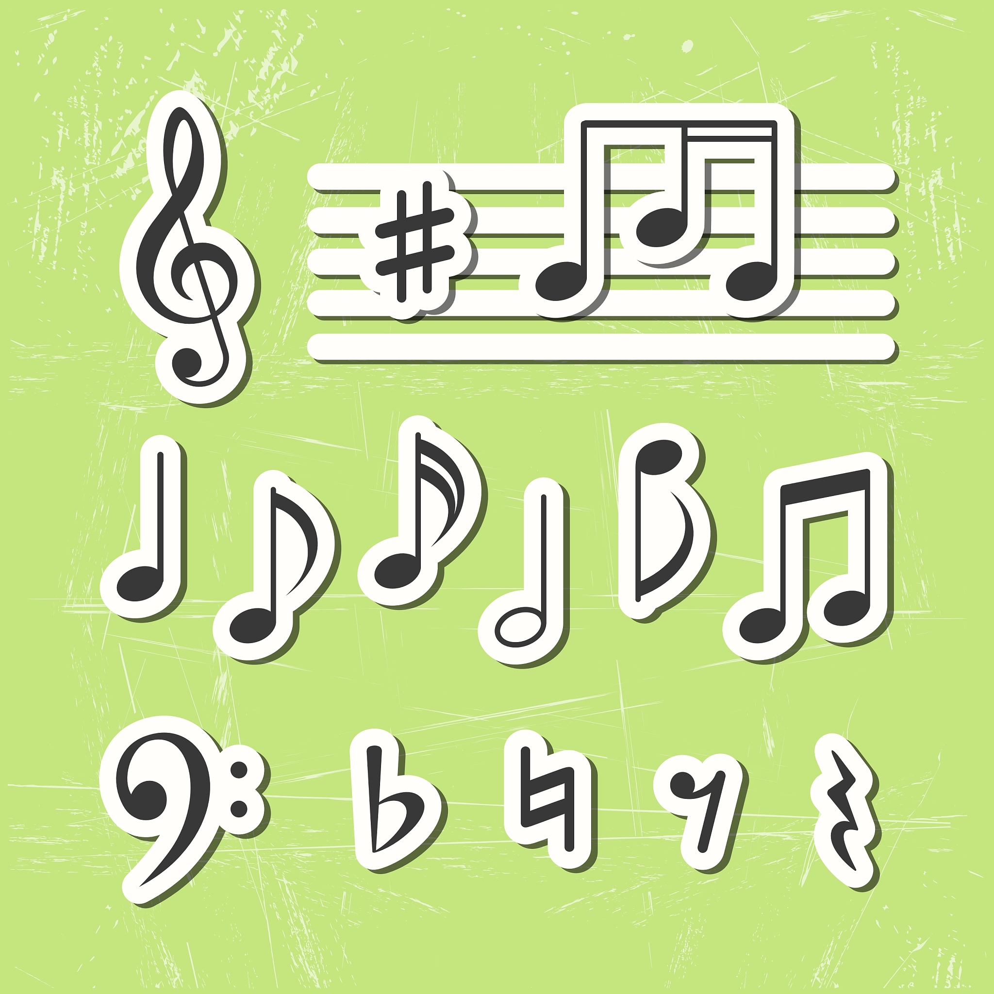 music notes icons