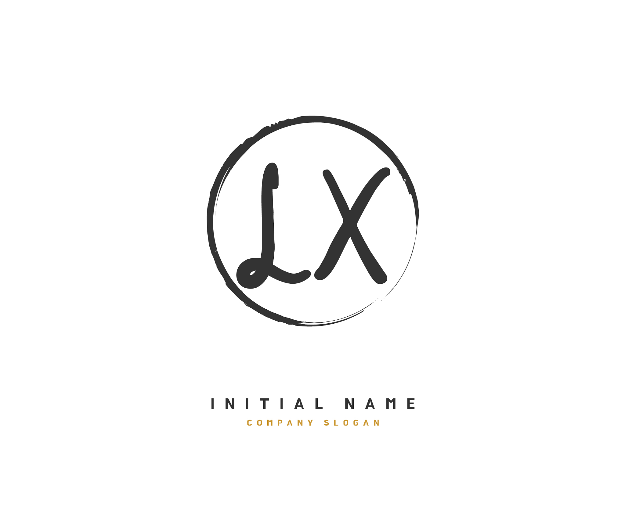 l x lx beauty initial logo handwriting logo of