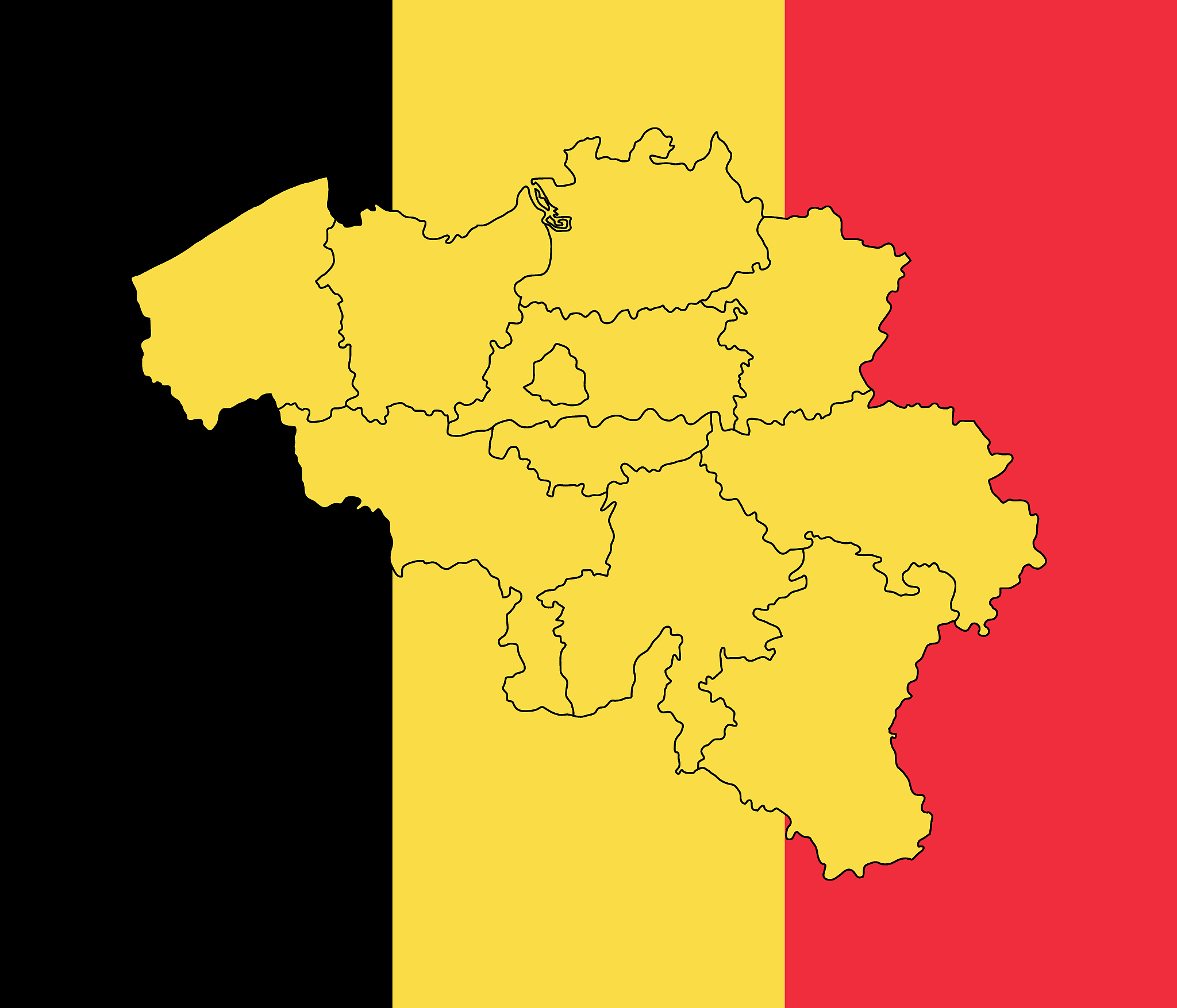 map of belgium