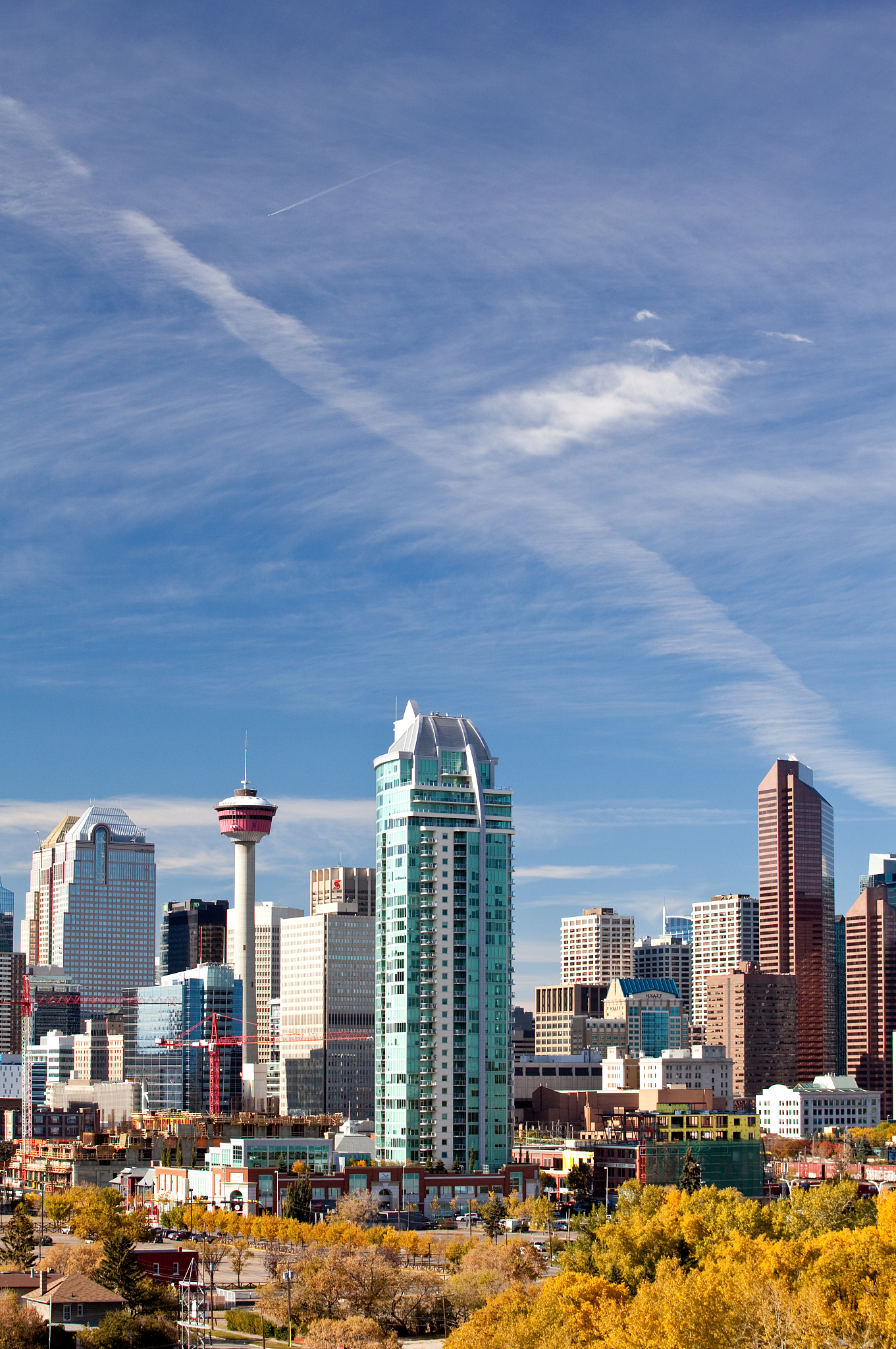 downtown calgary alberta in fall