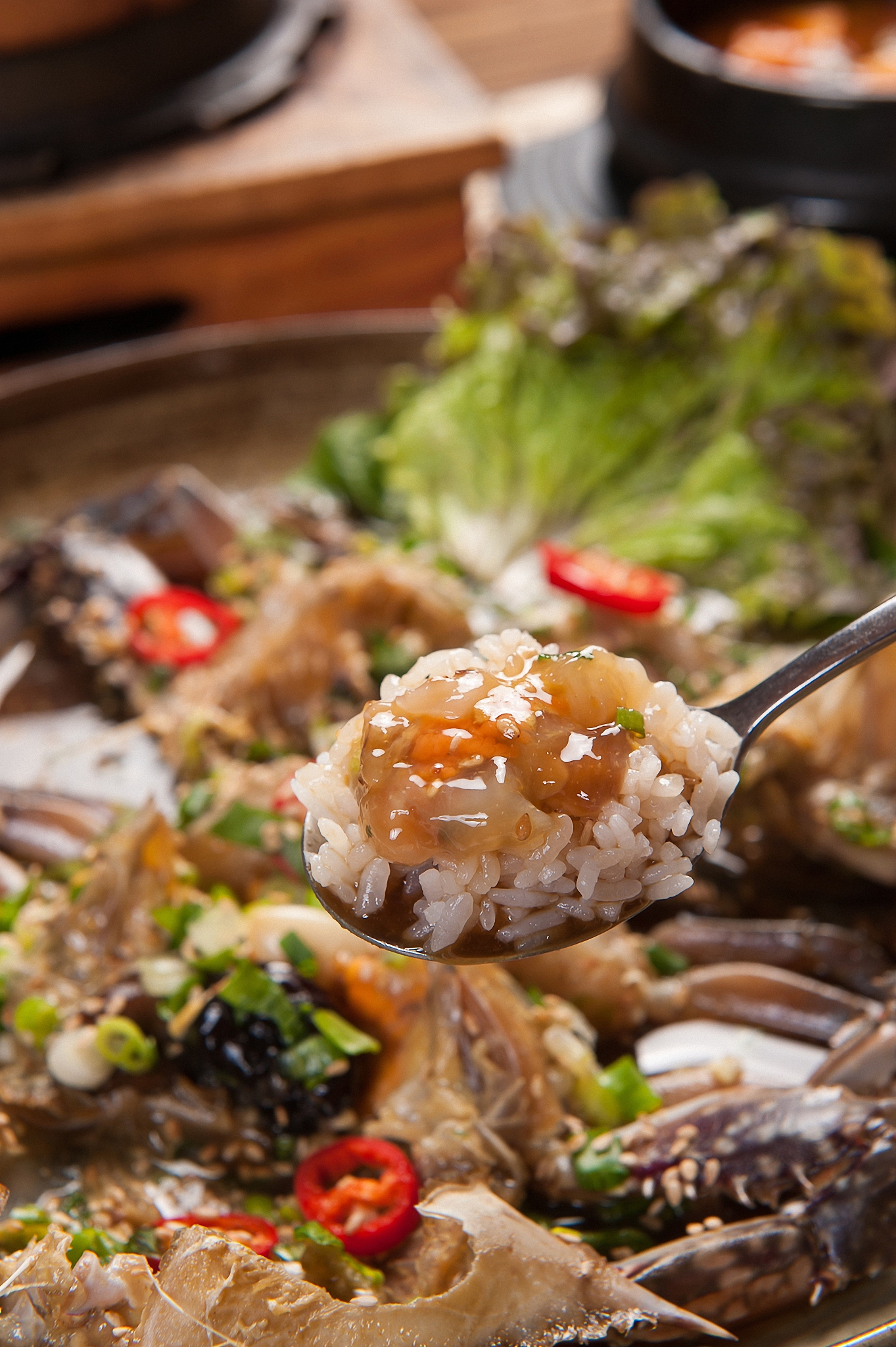 soy sauce,marinated,crab