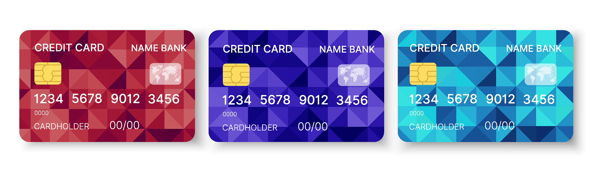 pattern credit card in abstract style stock