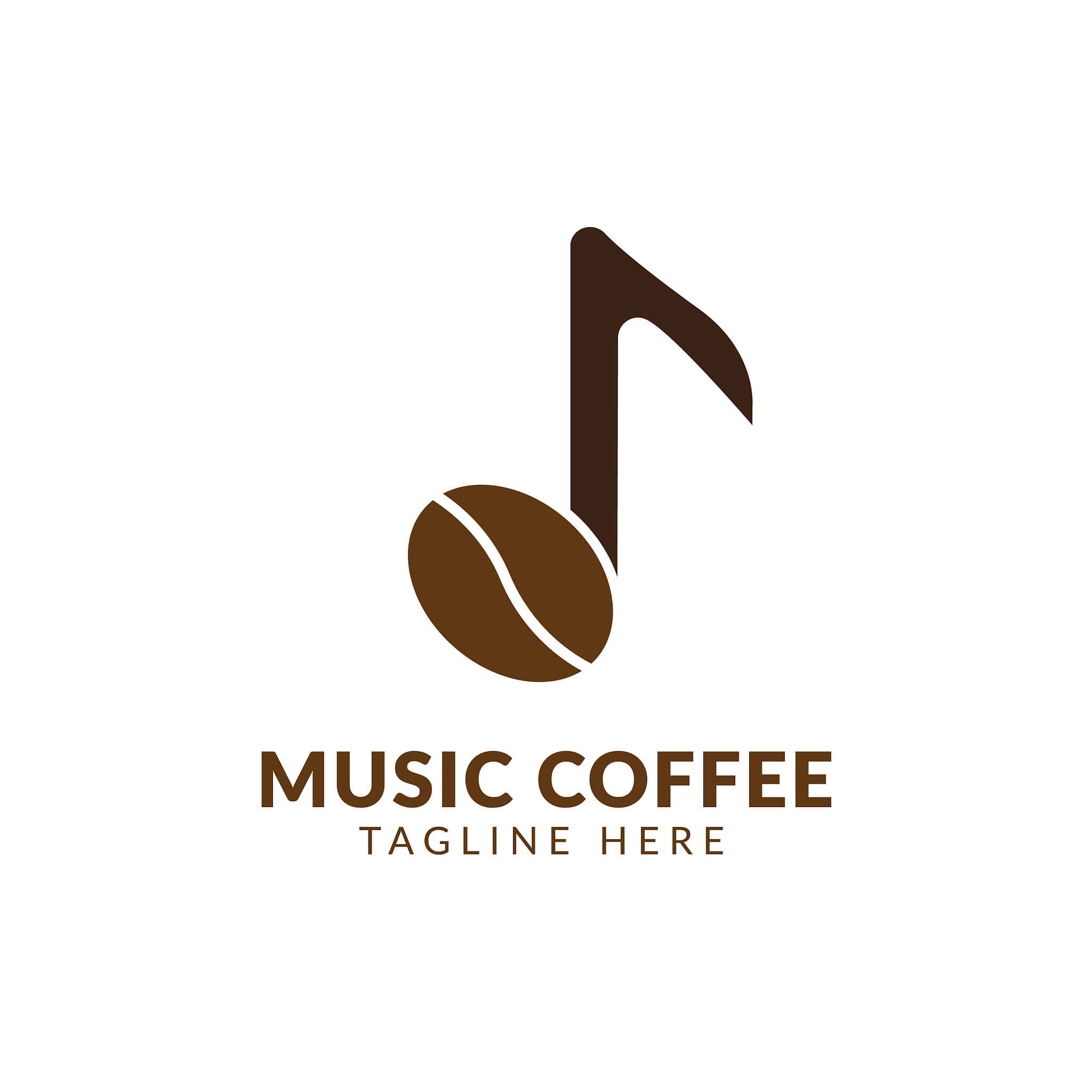 coffee music cup logo design inspiration audio