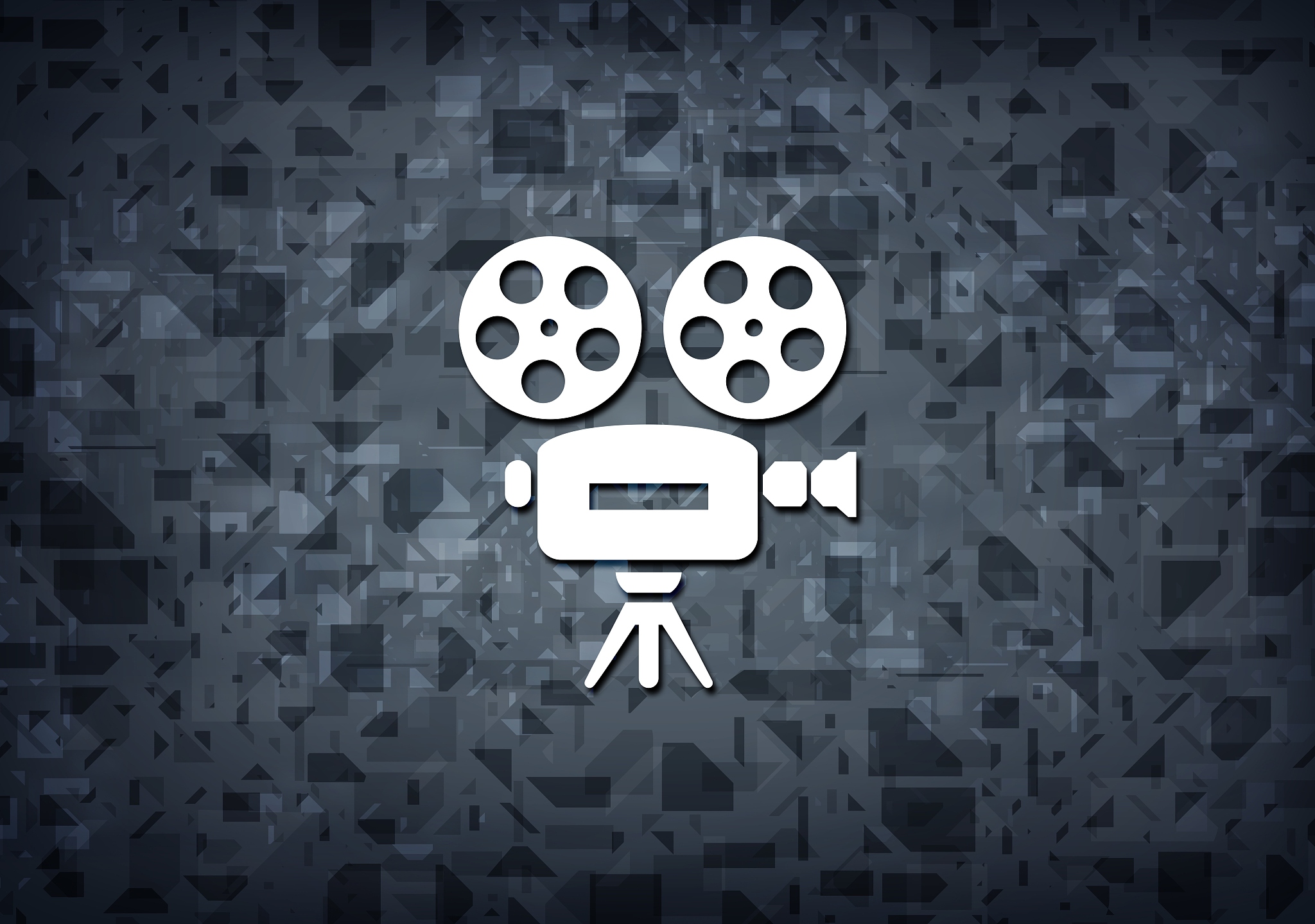 video camera icon black background
