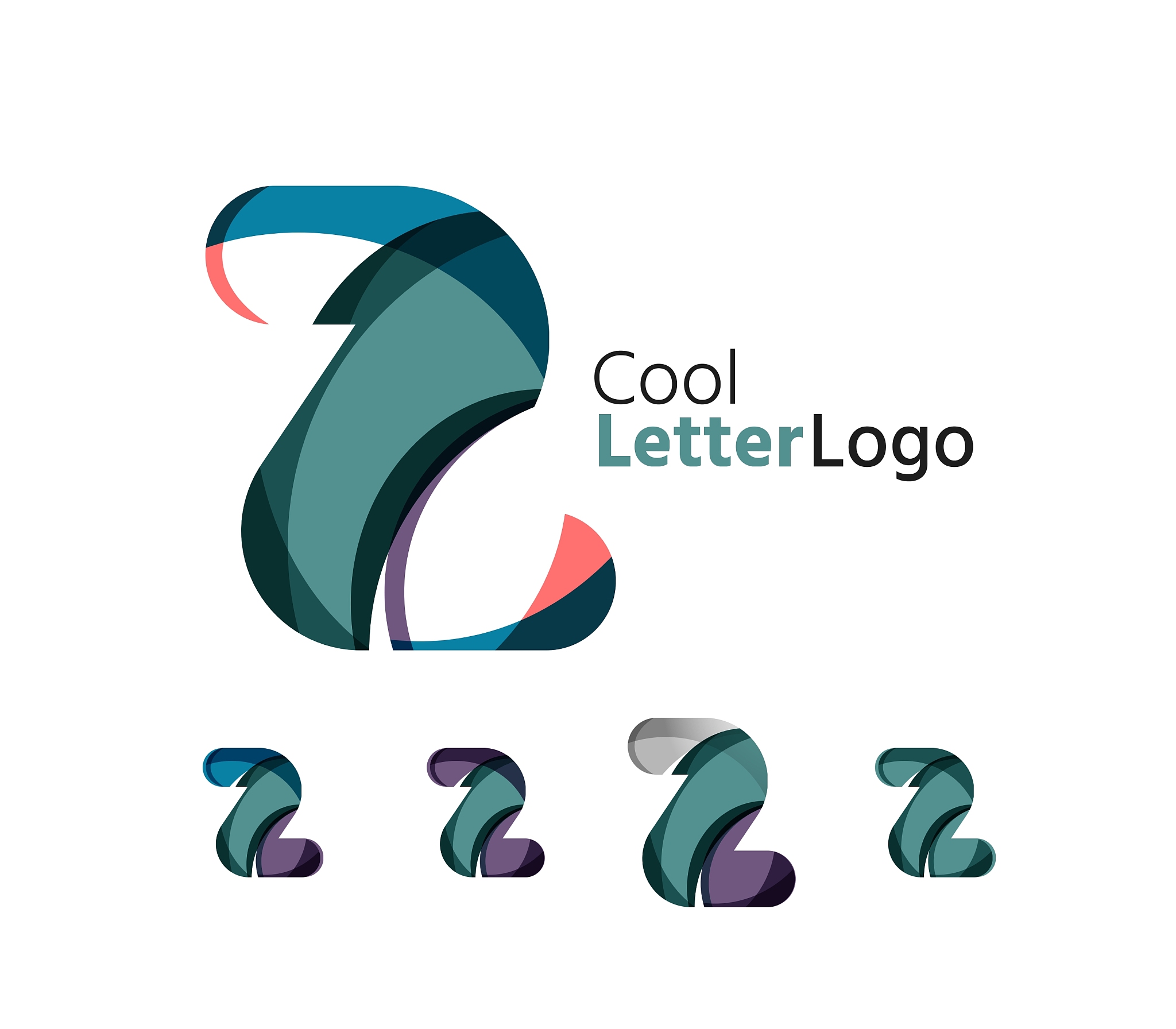 set of abstract z letter company logos business
