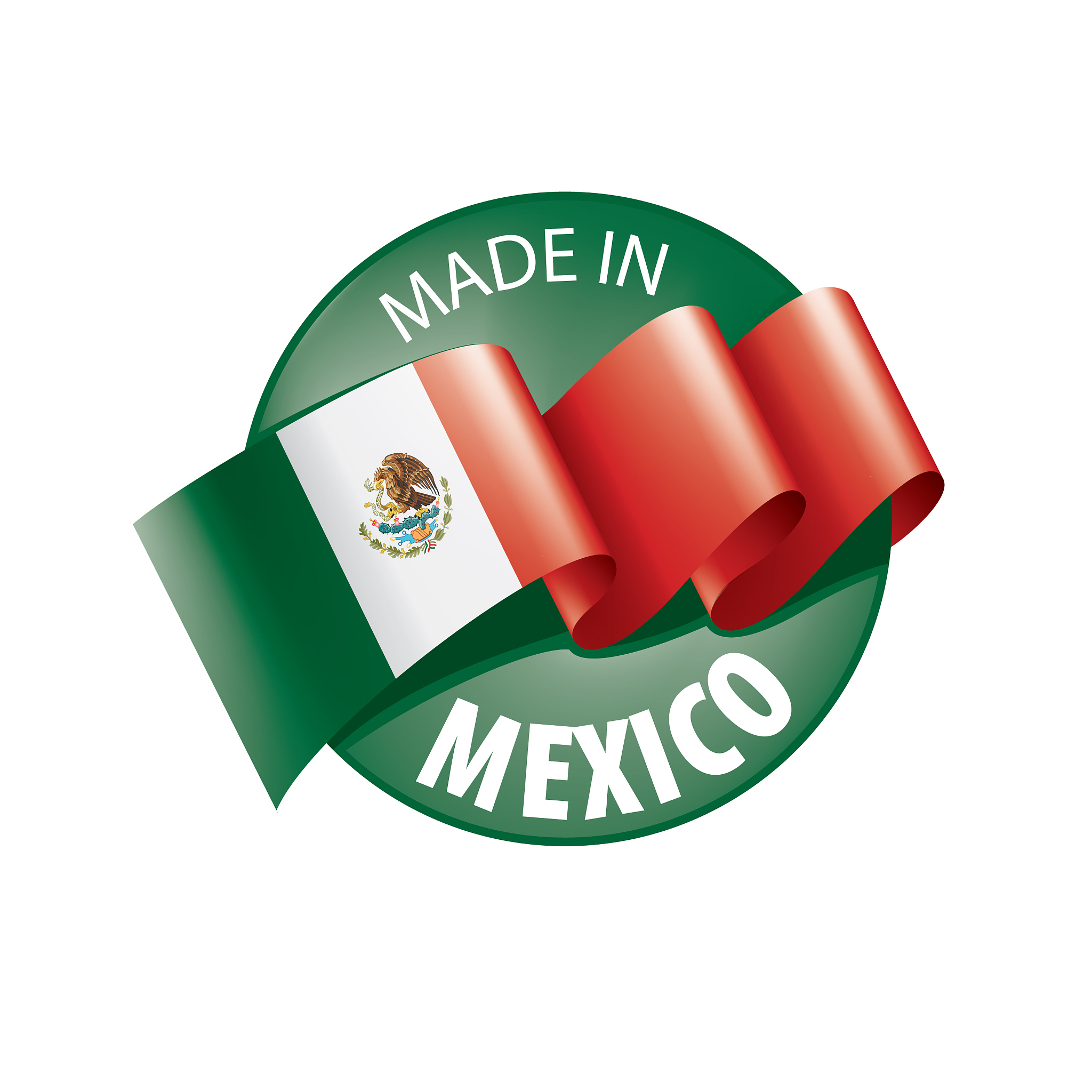 mexic<strong>a</strong>n flag on a white