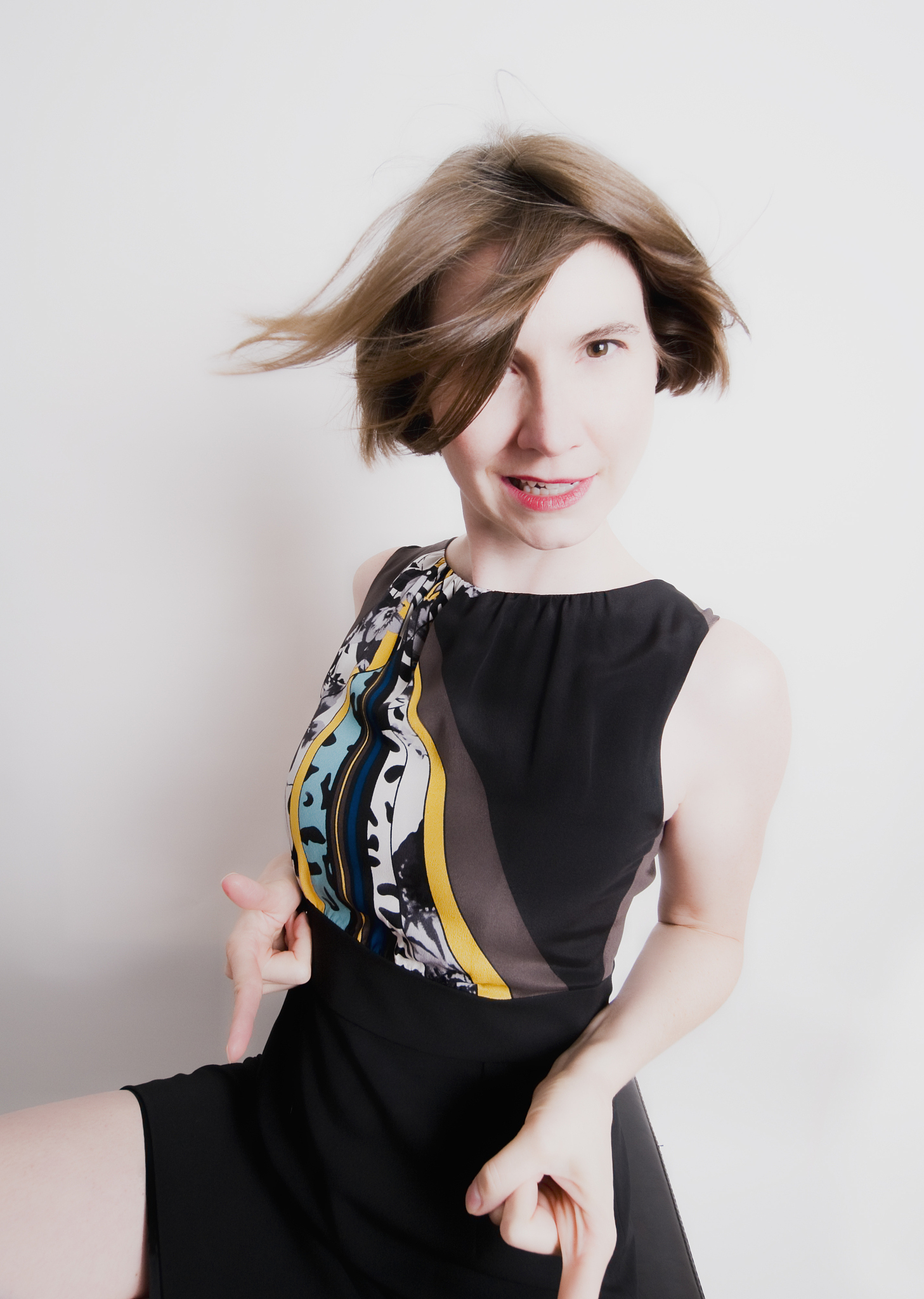 beautiful woman, cheesy pose