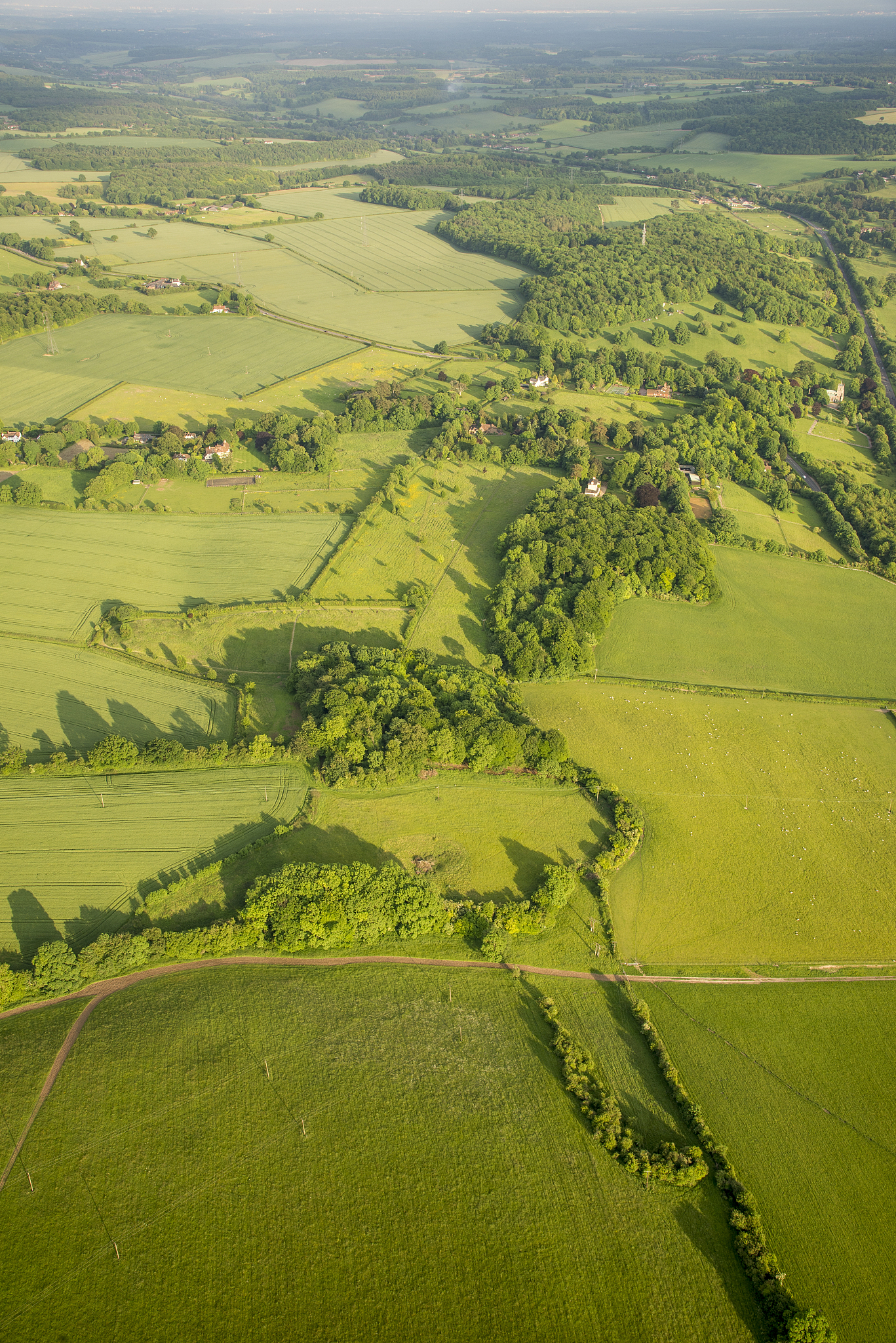 aerial view of buckinghamshire landscape