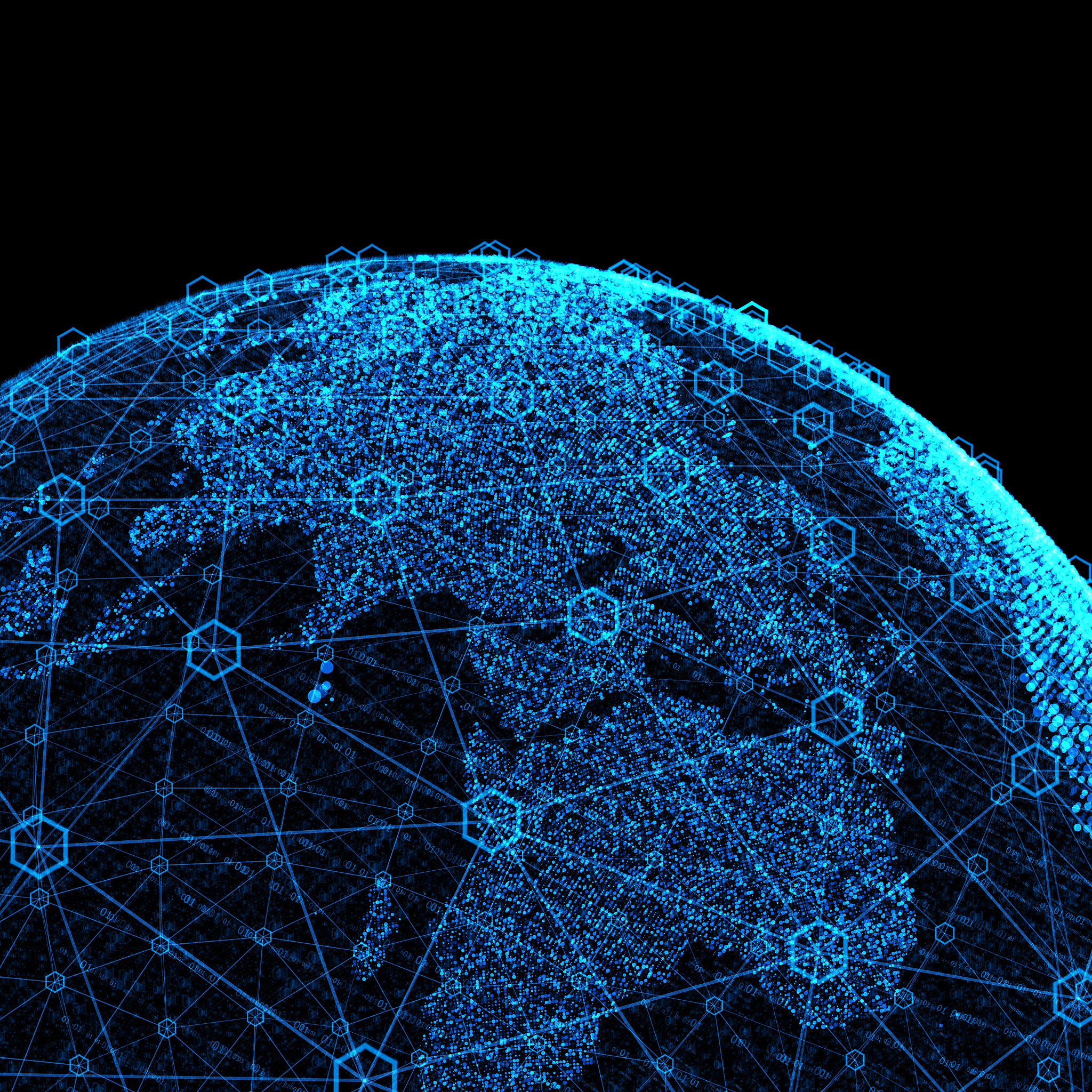 the concept network and data exchange over planet earth.